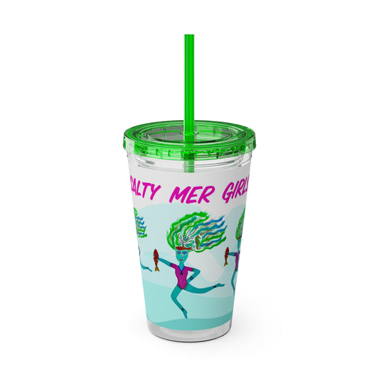 Salty Mer Girls - Sunsplash Tumbler with Straw, 16oz