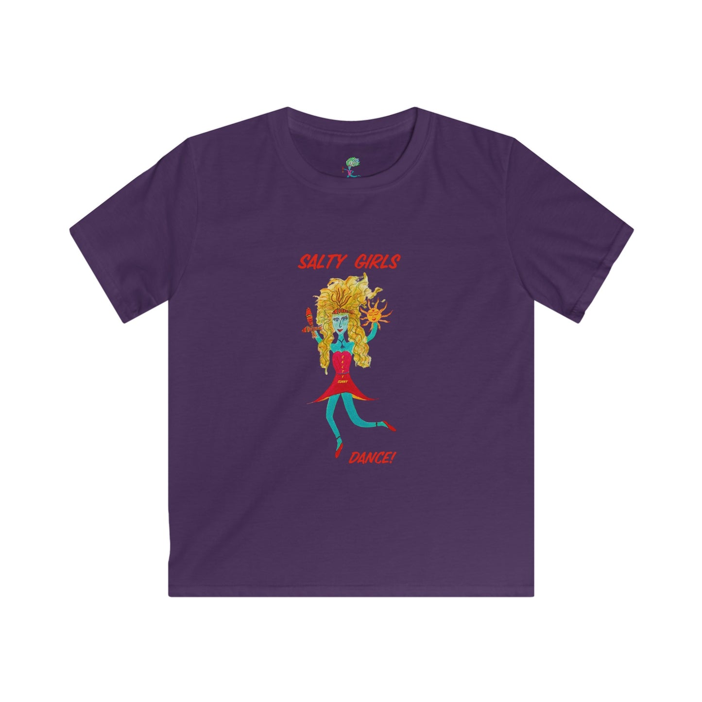 Salty Girls Dance! Kids Unisex Softstyle Tee