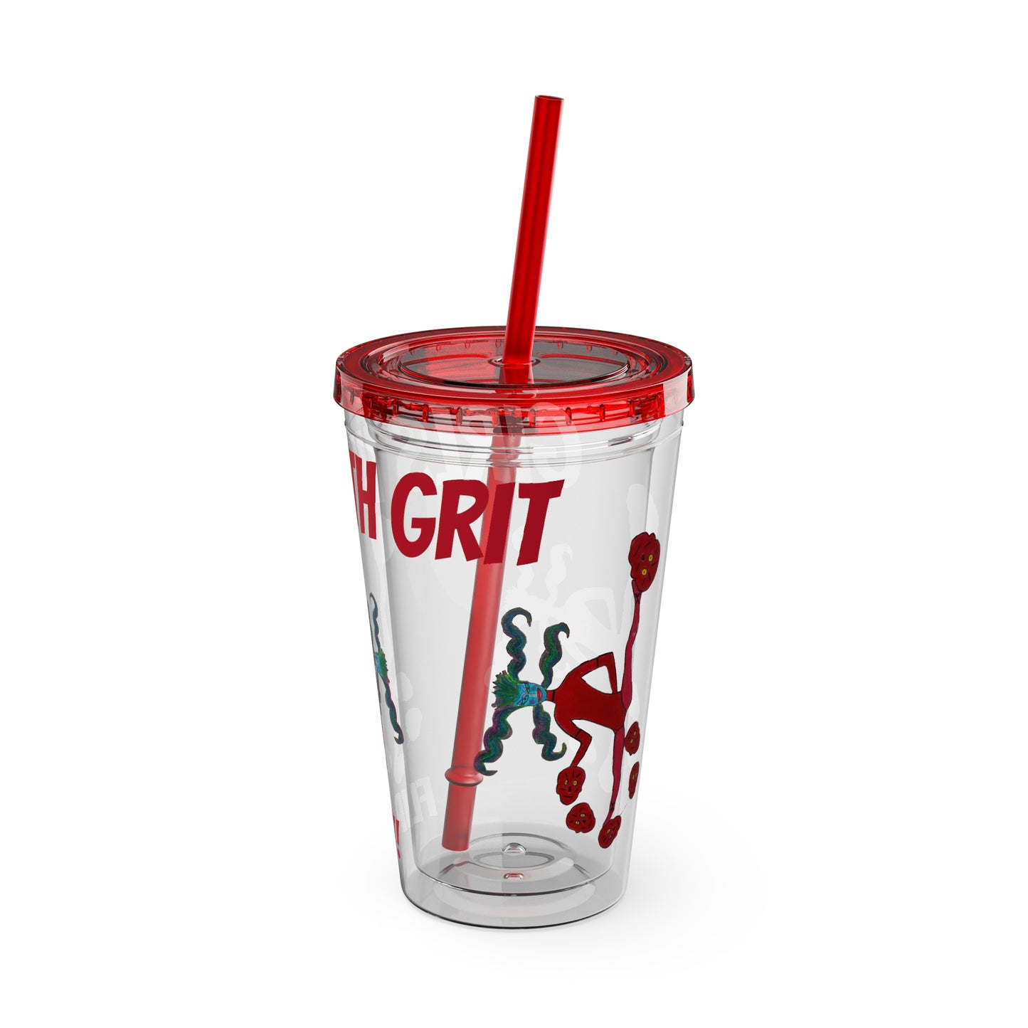 Girls With Grit Flip It! Sunsplash Tumbler with Straw, 16oz