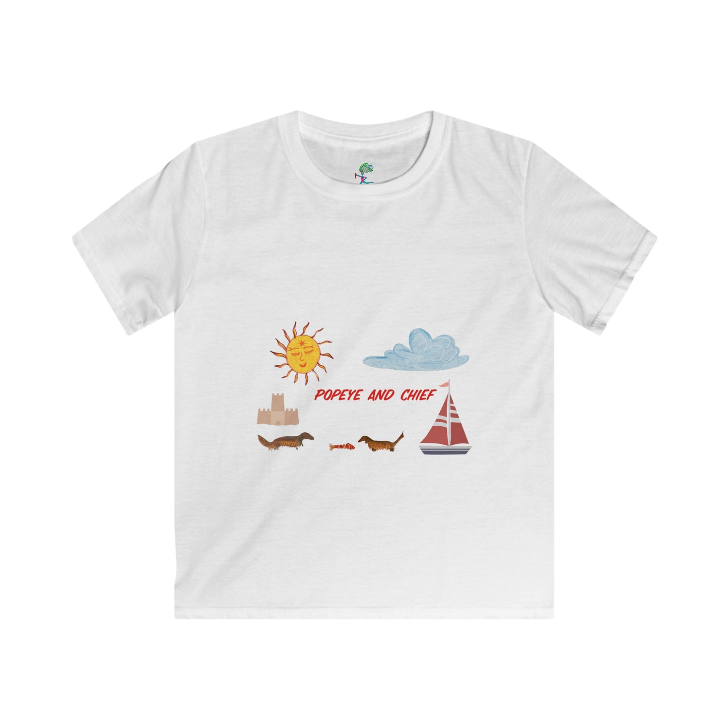 Popeye and Chief Kids Softstyle Tee