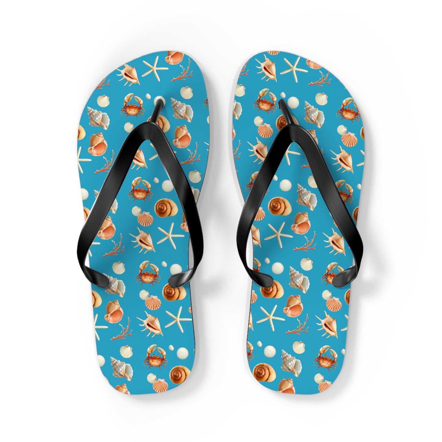 Sea Shells by the Seashore Flip Flops (S = 7/8  US)