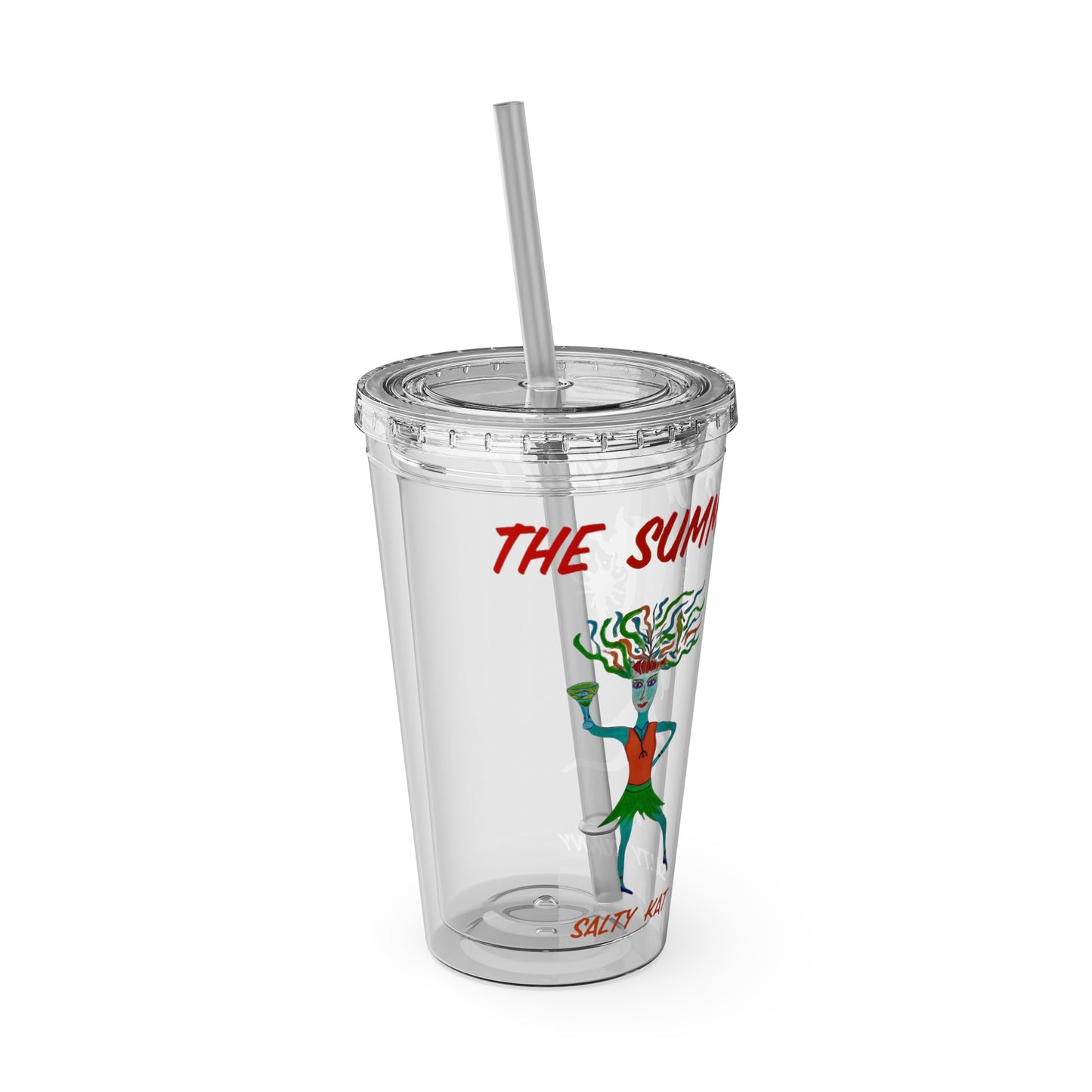 The Summer of Salt - Sunsplash Tumbler with Straw, 16oz