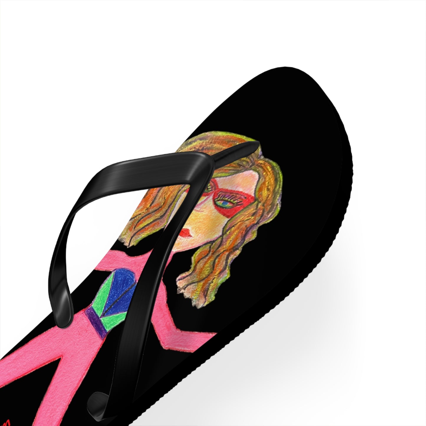 Super Heroine "PUSH" - Flip Flops (M) 9-10