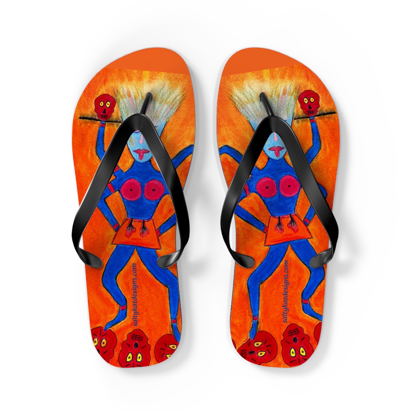 Super Heroine "CRUSH" - Flip Flops (M) 9-10