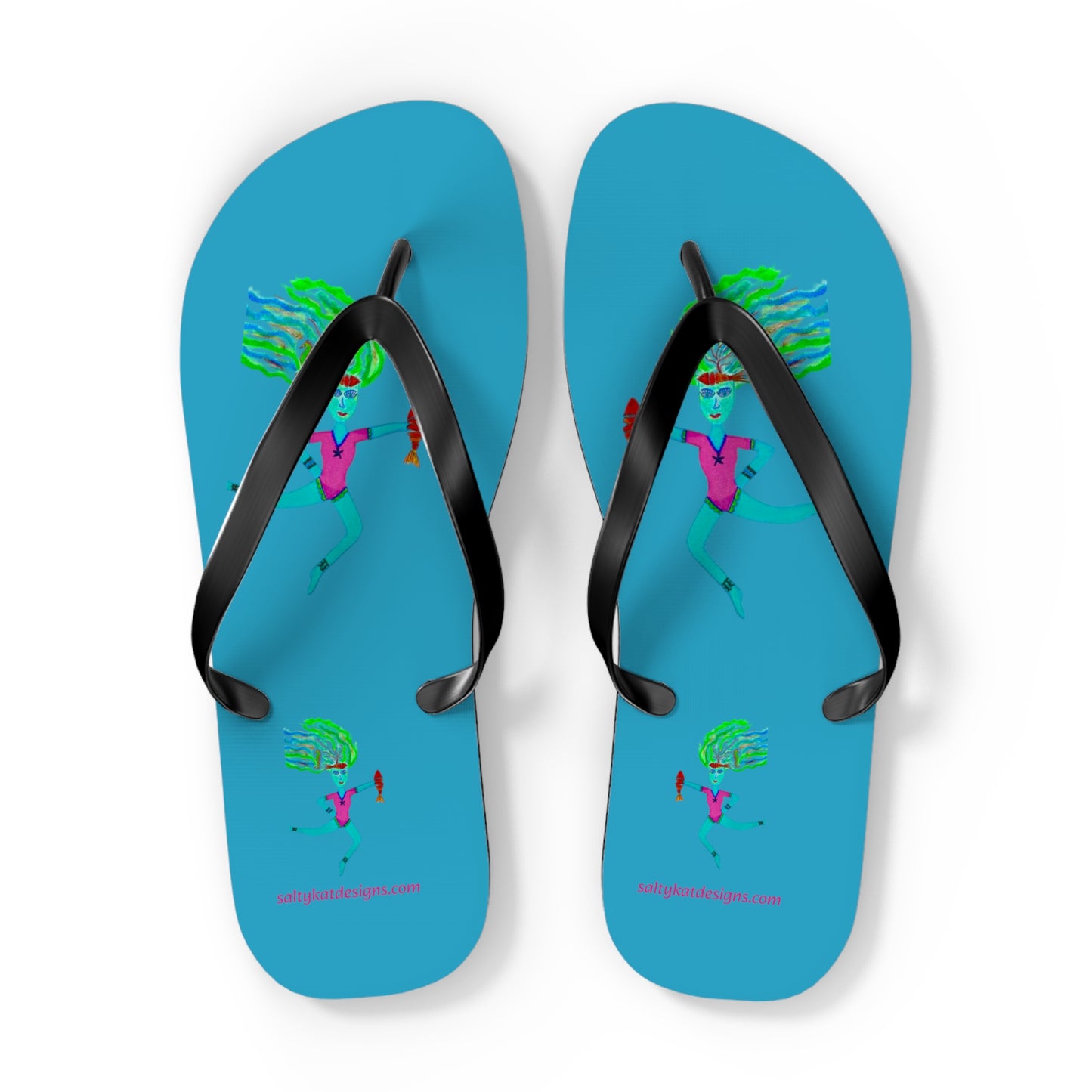 Mer Girls Flip Flops (L) 11-12