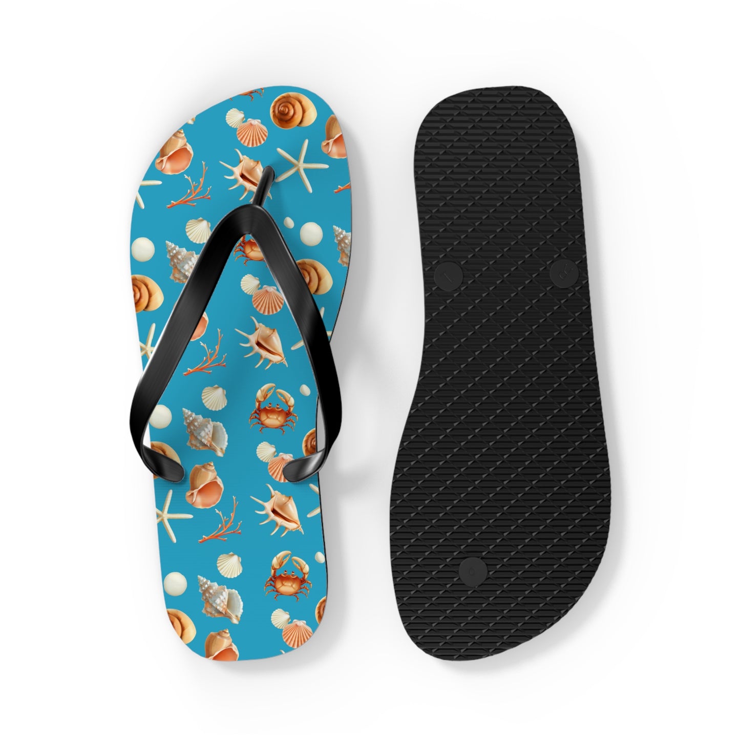 Sea Shells by the Seashore Flip Flops (M = 9/10 US)