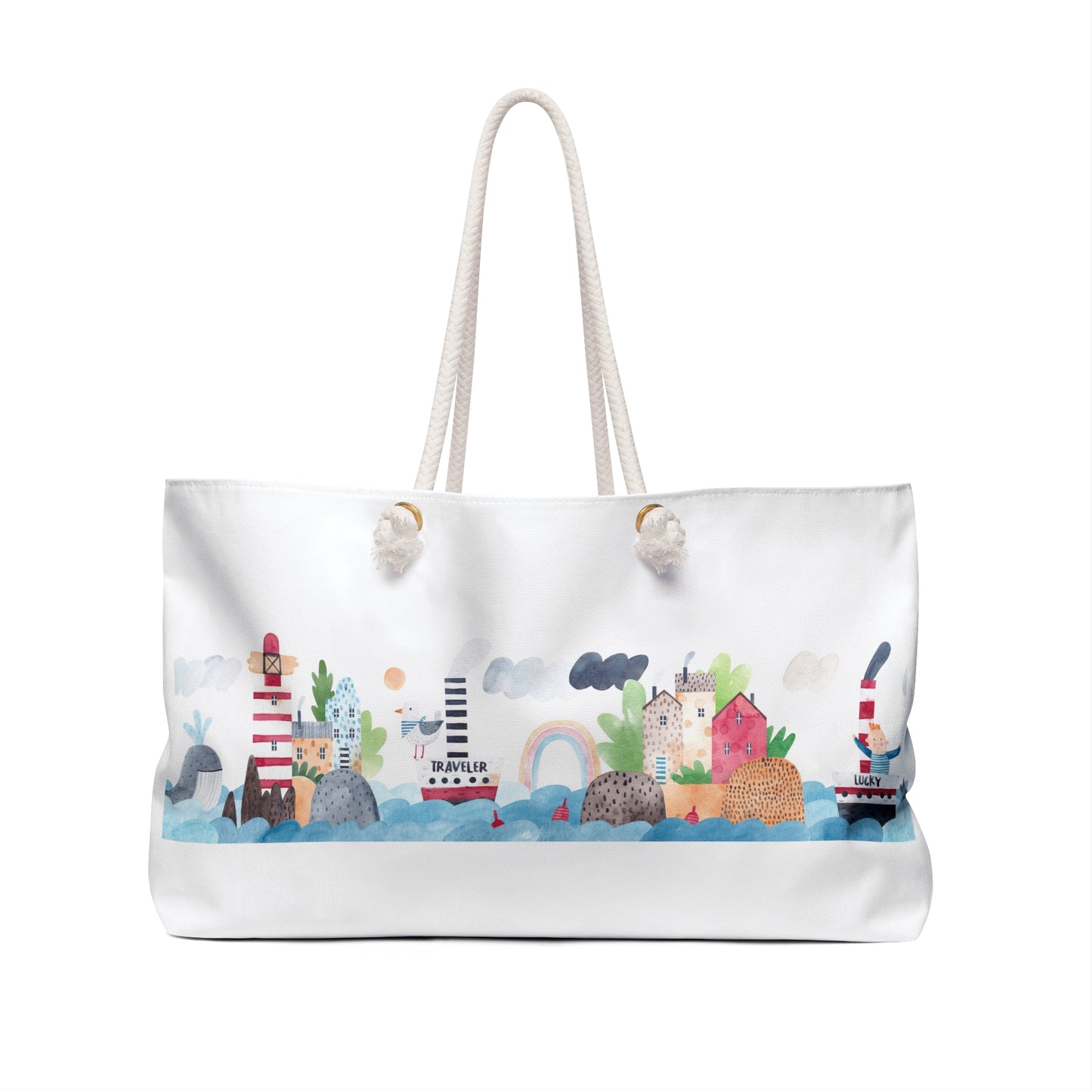 Quirky Folksy Beach Tote