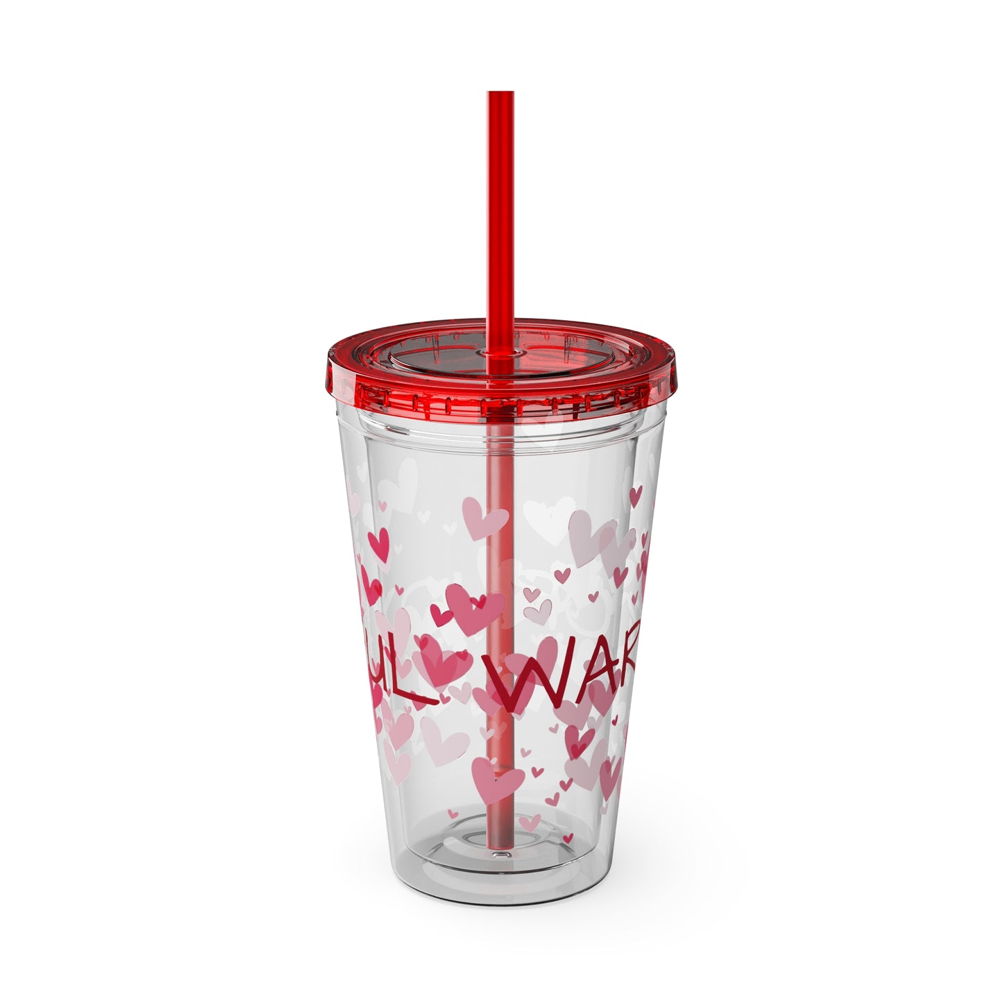 Joyful Warrior Sunsplash Tumbler with Straw, 16oz