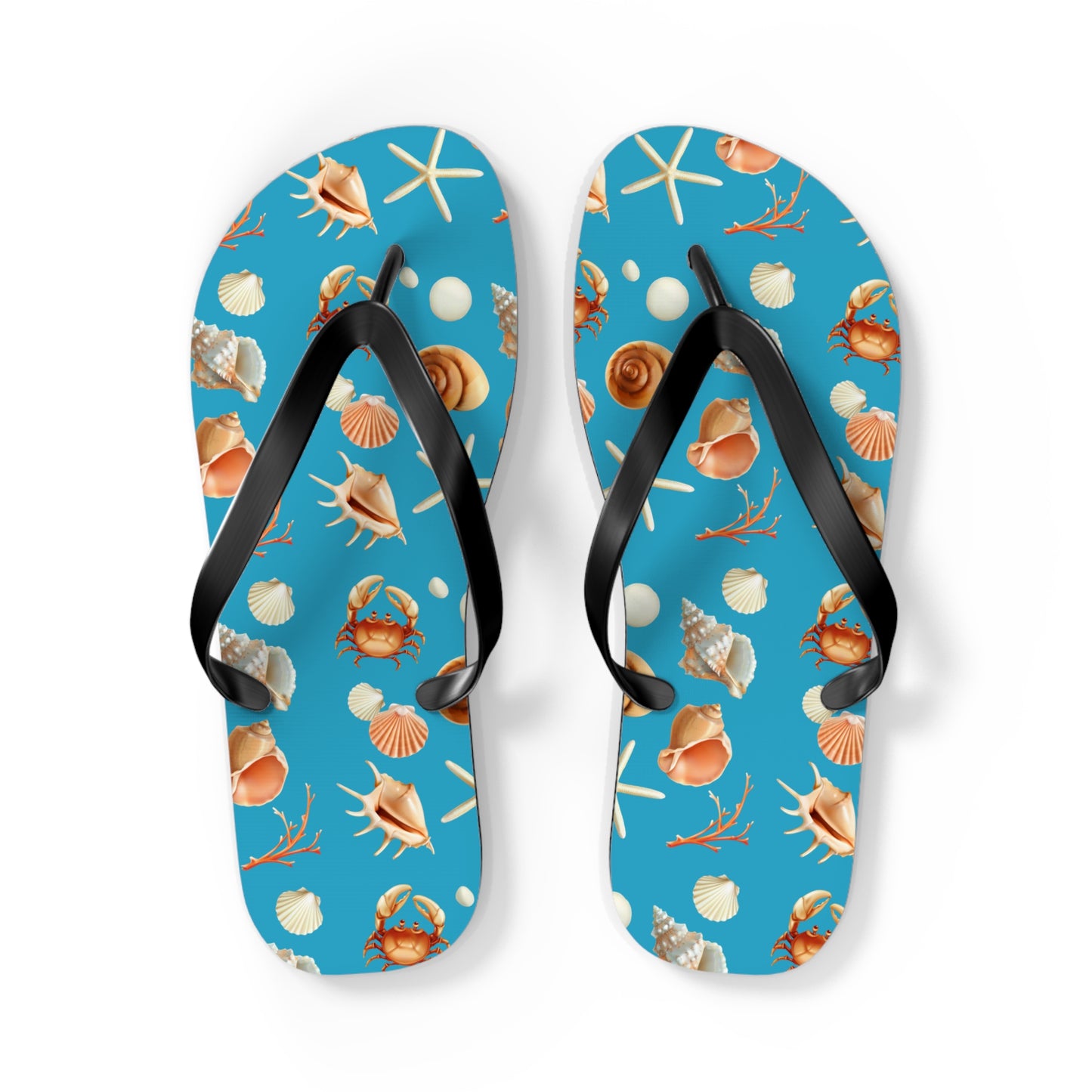 Sea Shells by the Seashore Flip Flops (L - 11/12 US)