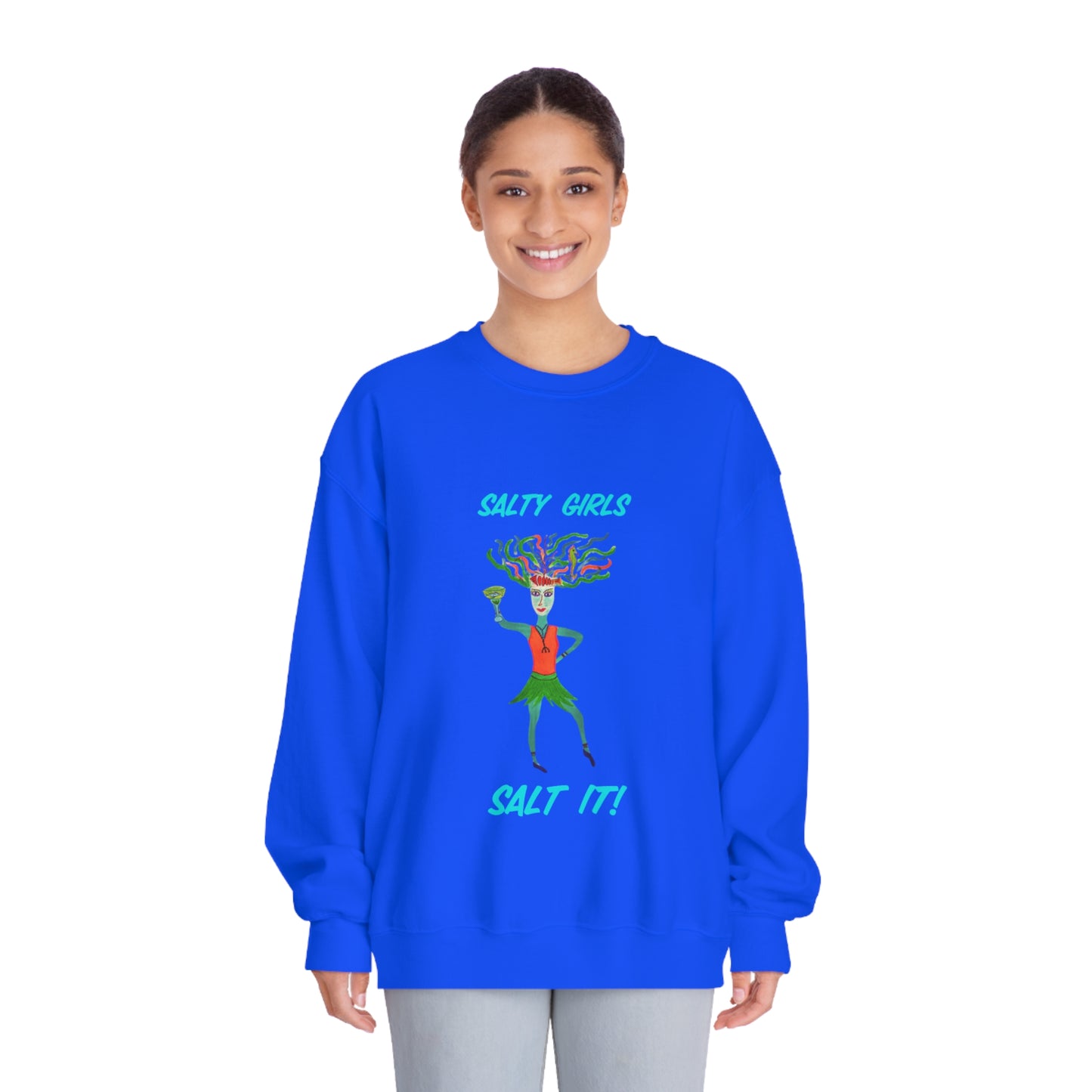 Salty Girls "Salt It!" - Adult Unisex DryBlend® Crewneck Sweatshirt