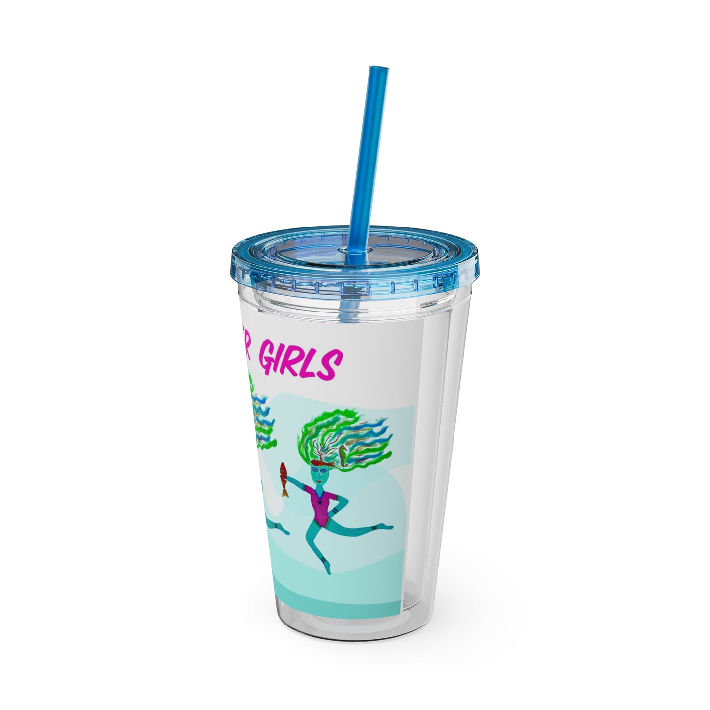 Salty Mer Girls - Sunsplash Tumbler with Straw, 16oz