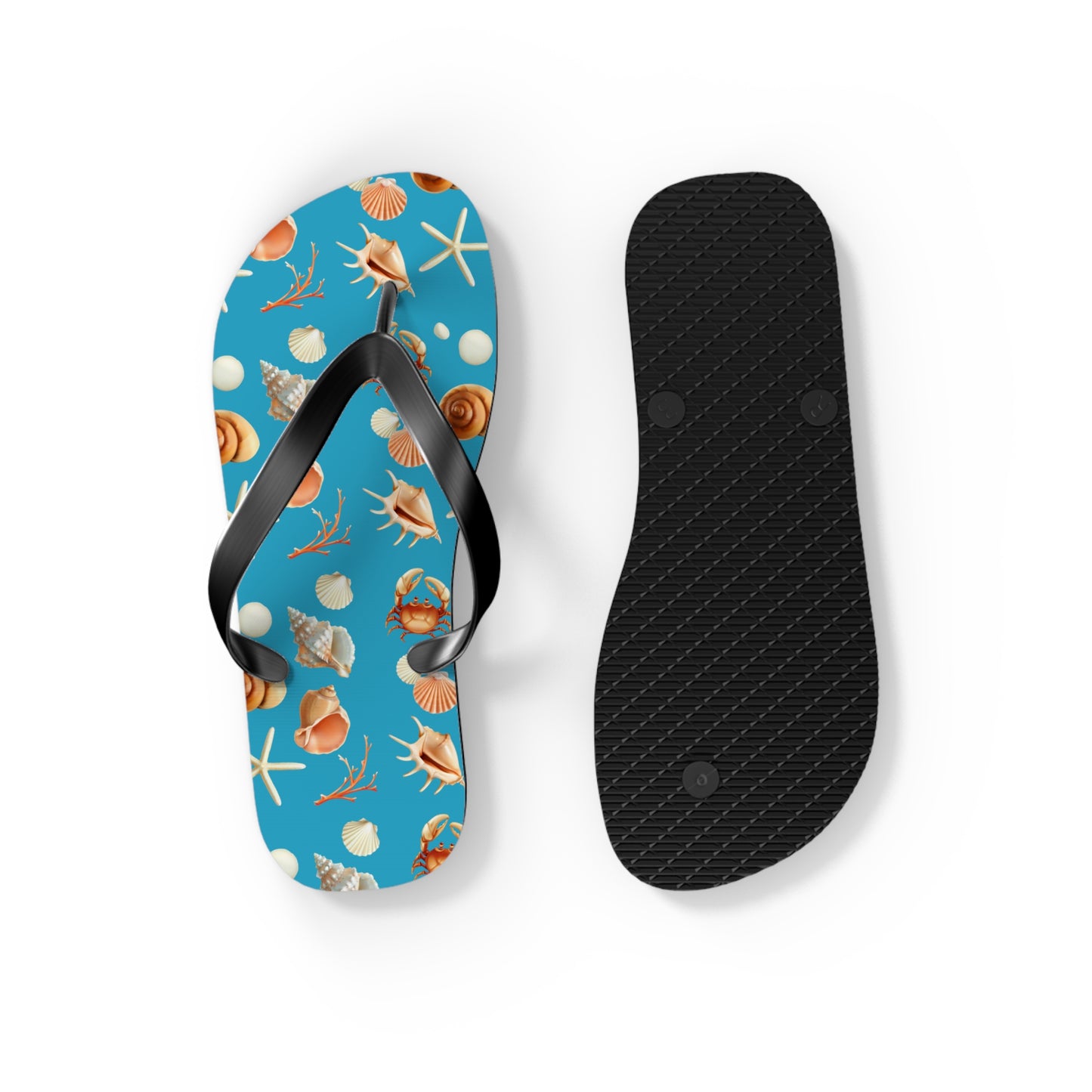 Sea Shells by the Seashore Flip Flops (M = 9/10 US)