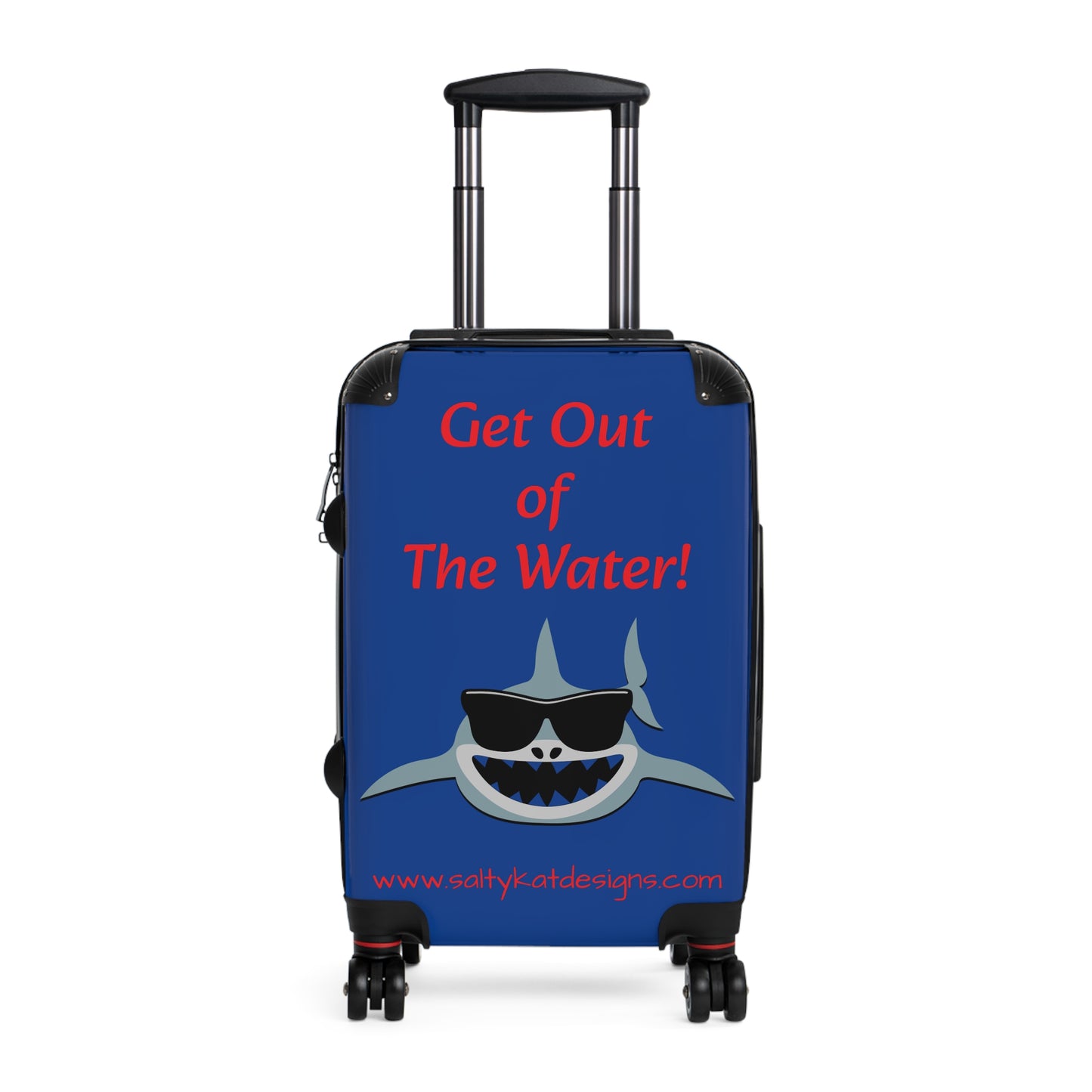 "GET OUT OF THE WATER!" Smiling Shark Suitcase