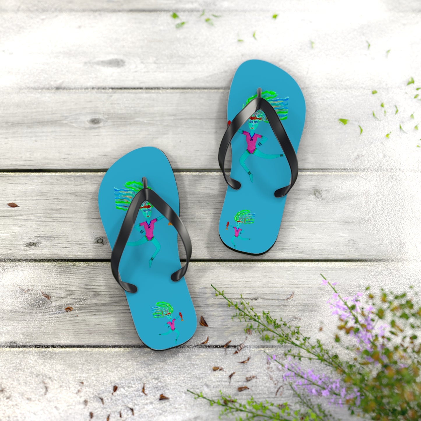 Mer Girls Flip Flops (L) 11-12