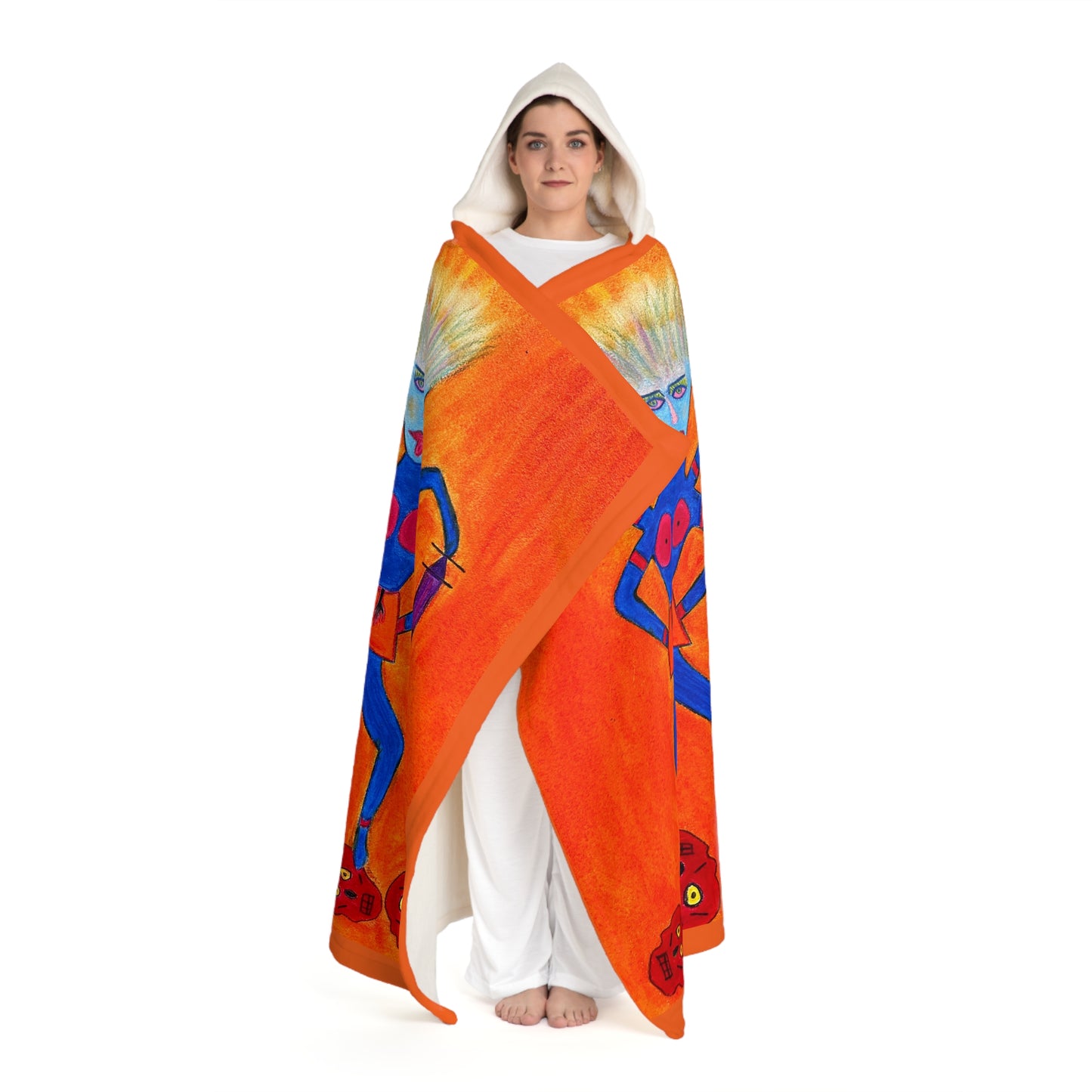 Super Heroine "Crush"! - Hooded Sherpa Fleece Blanket