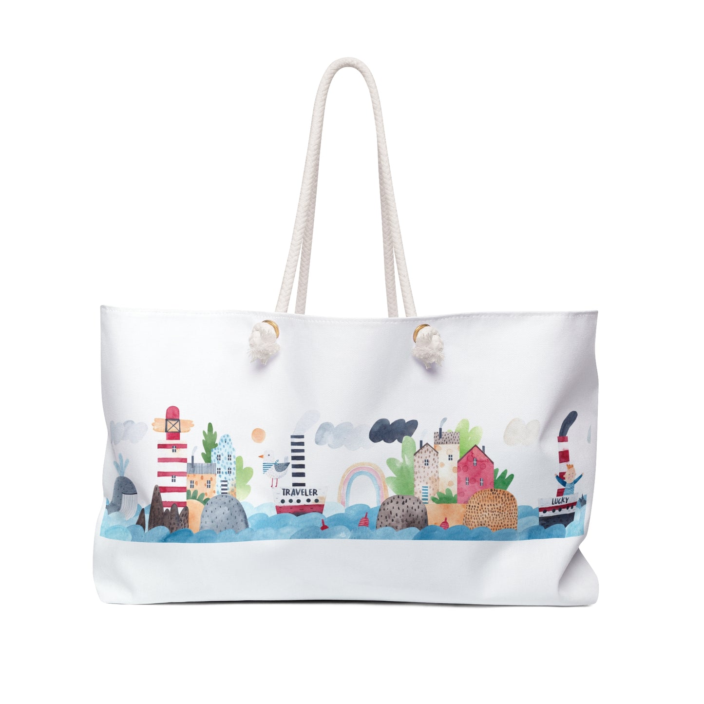 Quirky Folksy Beach Tote