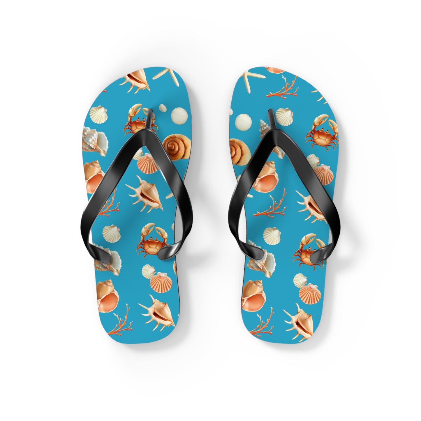 Sea Shells by the Seashore Flip Flops (L - 11/12 US)