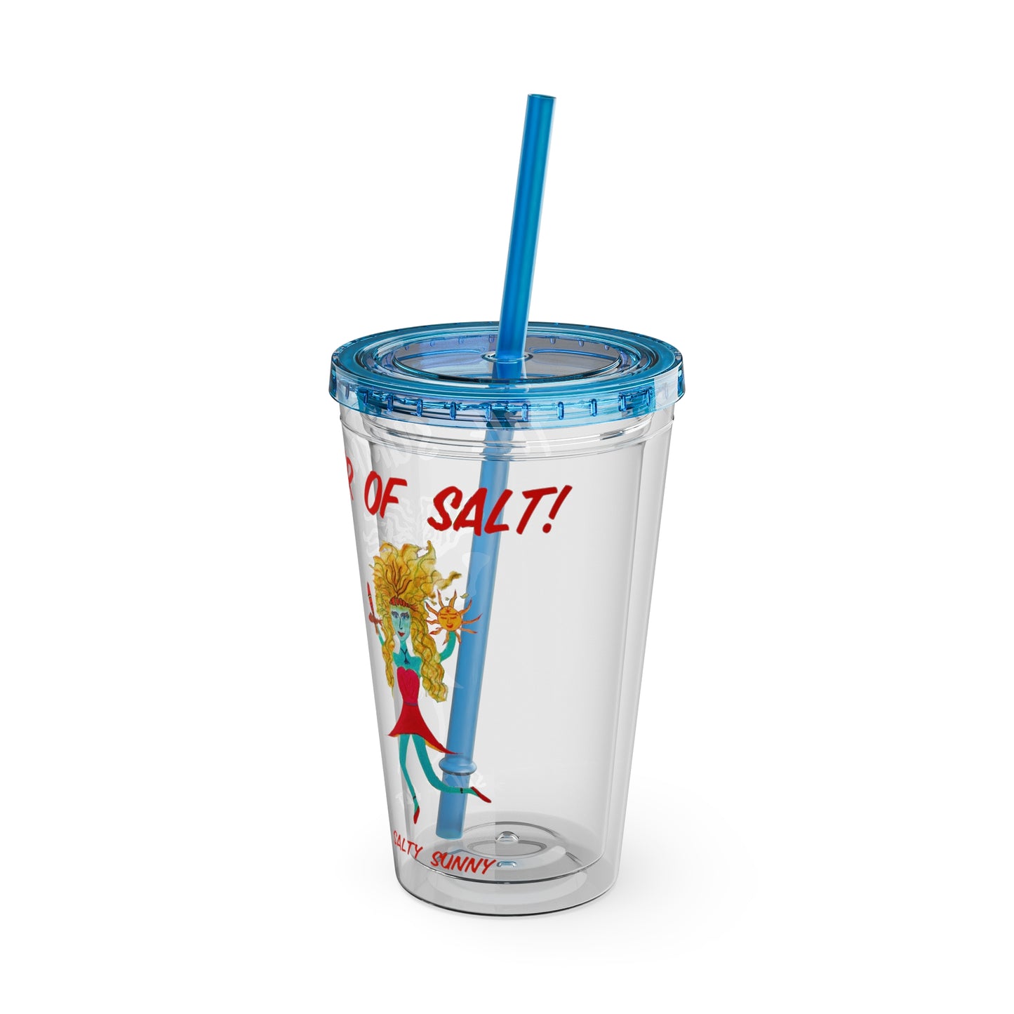 The Summer of Salt - Sunsplash Tumbler with Straw, 16oz