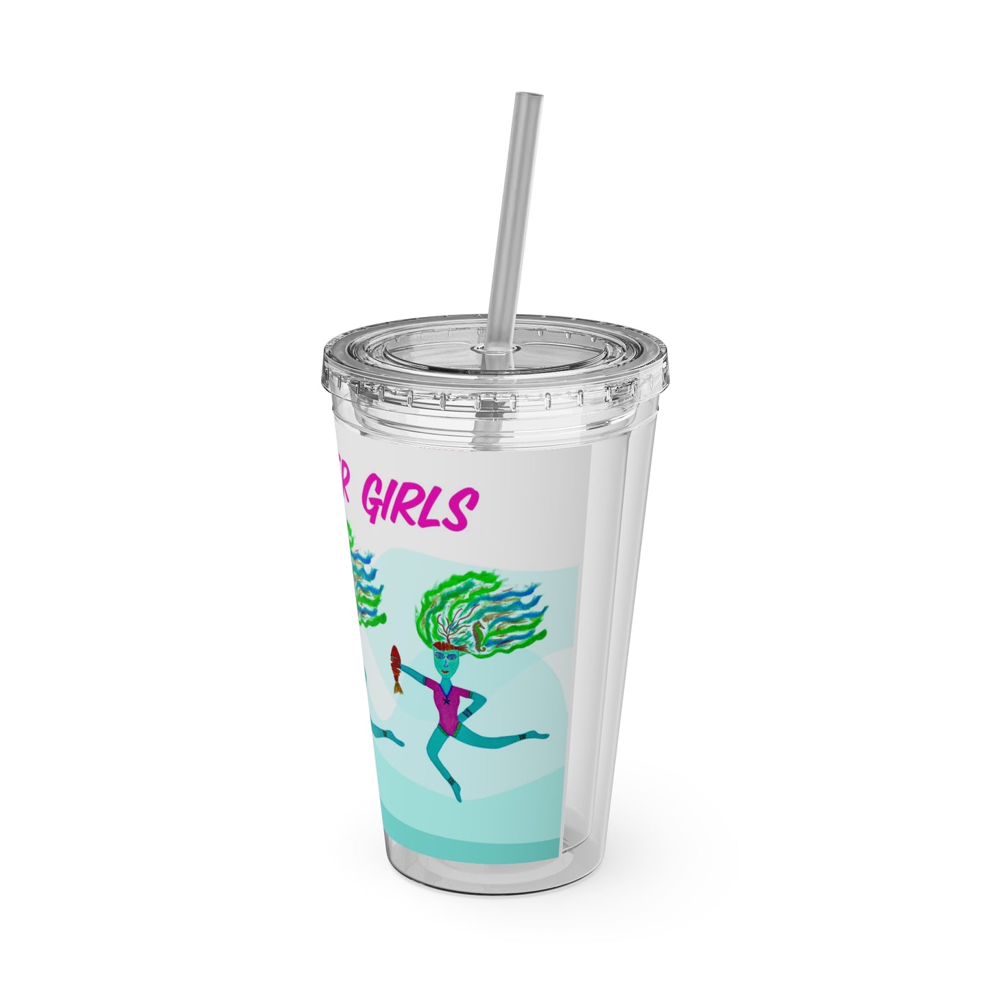 Salty Mer Girls - Sunsplash Tumbler with Straw, 16oz