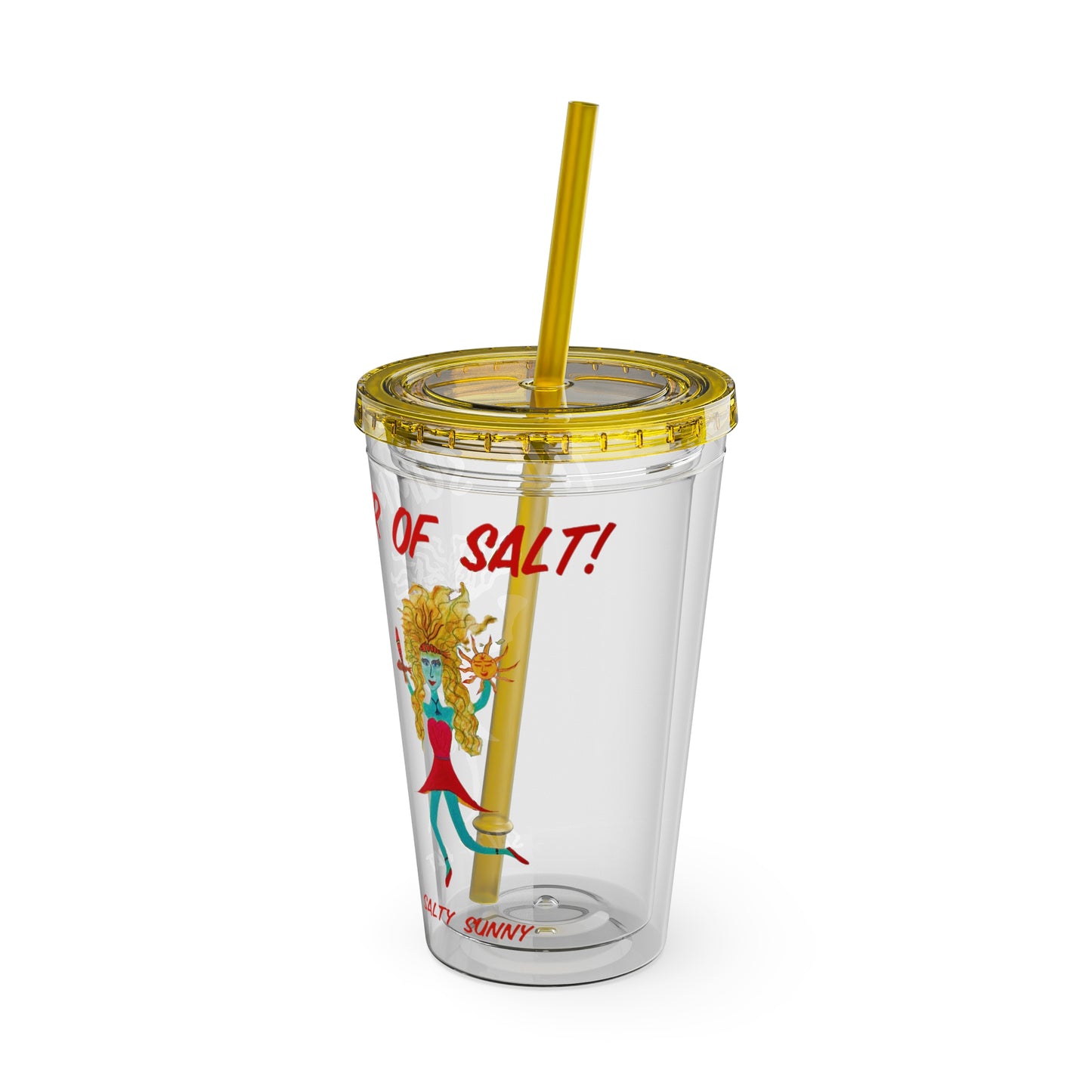 The Summer of Salt - Sunsplash Tumbler with Straw, 16oz