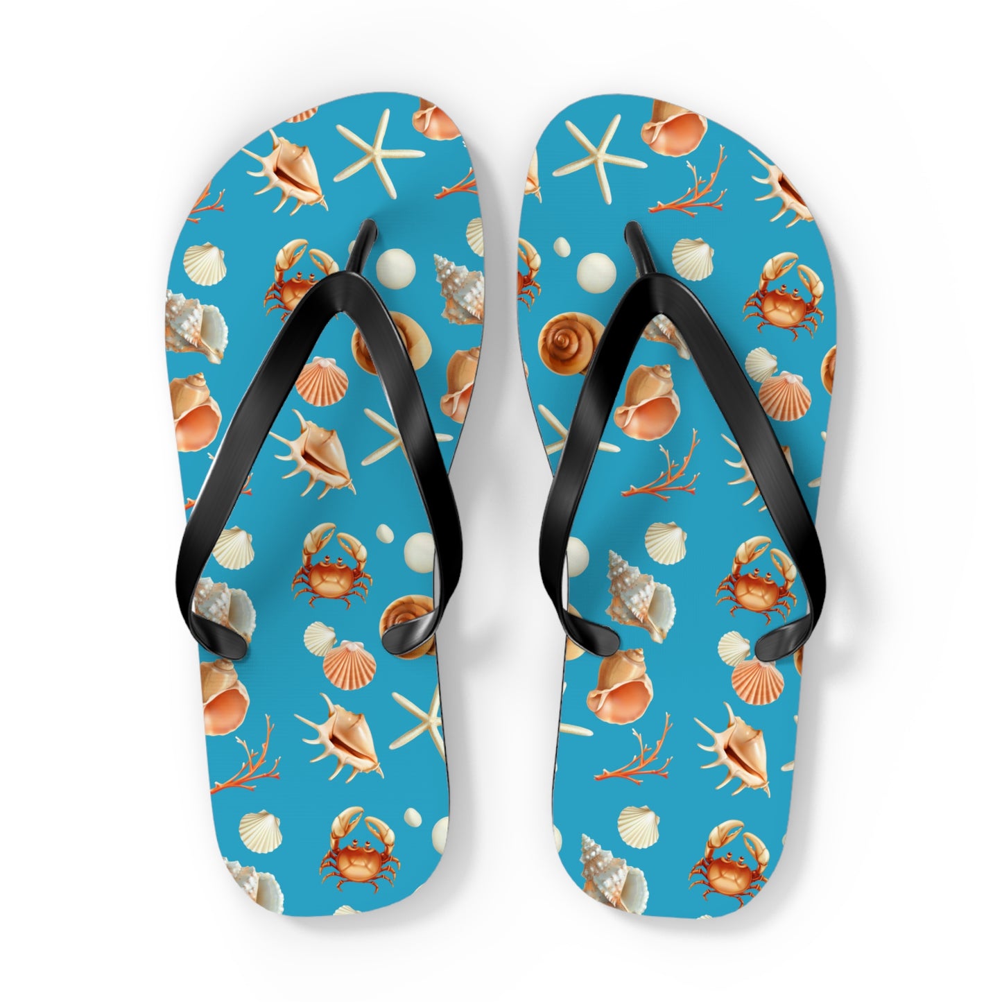 Sea Shells by the Seashore Flip Flops (L - 11/12 US)