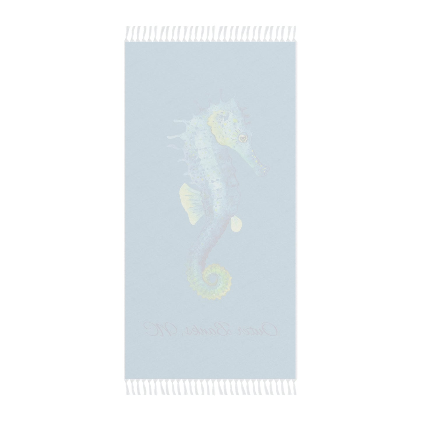 Boho Beach Towel with Seahorse #3