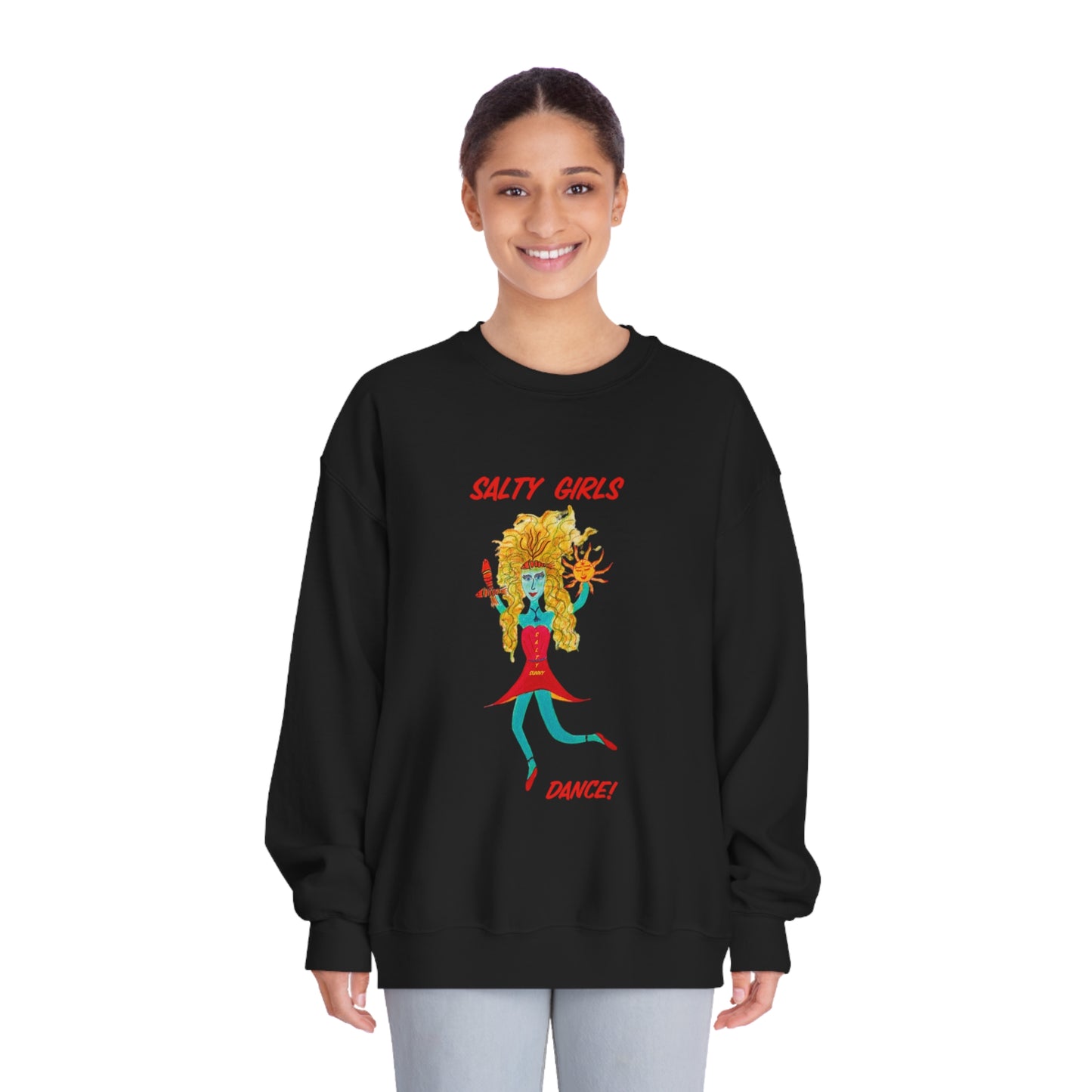 Salty Girls "Dance!" - Adult Unisex DryBlend® Crewneck Sweatshirt