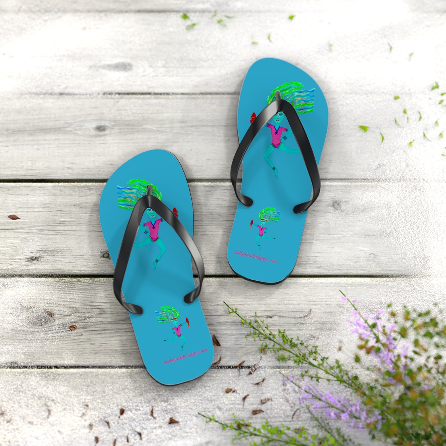 Mer Girls Flip Flops (L) 11-12