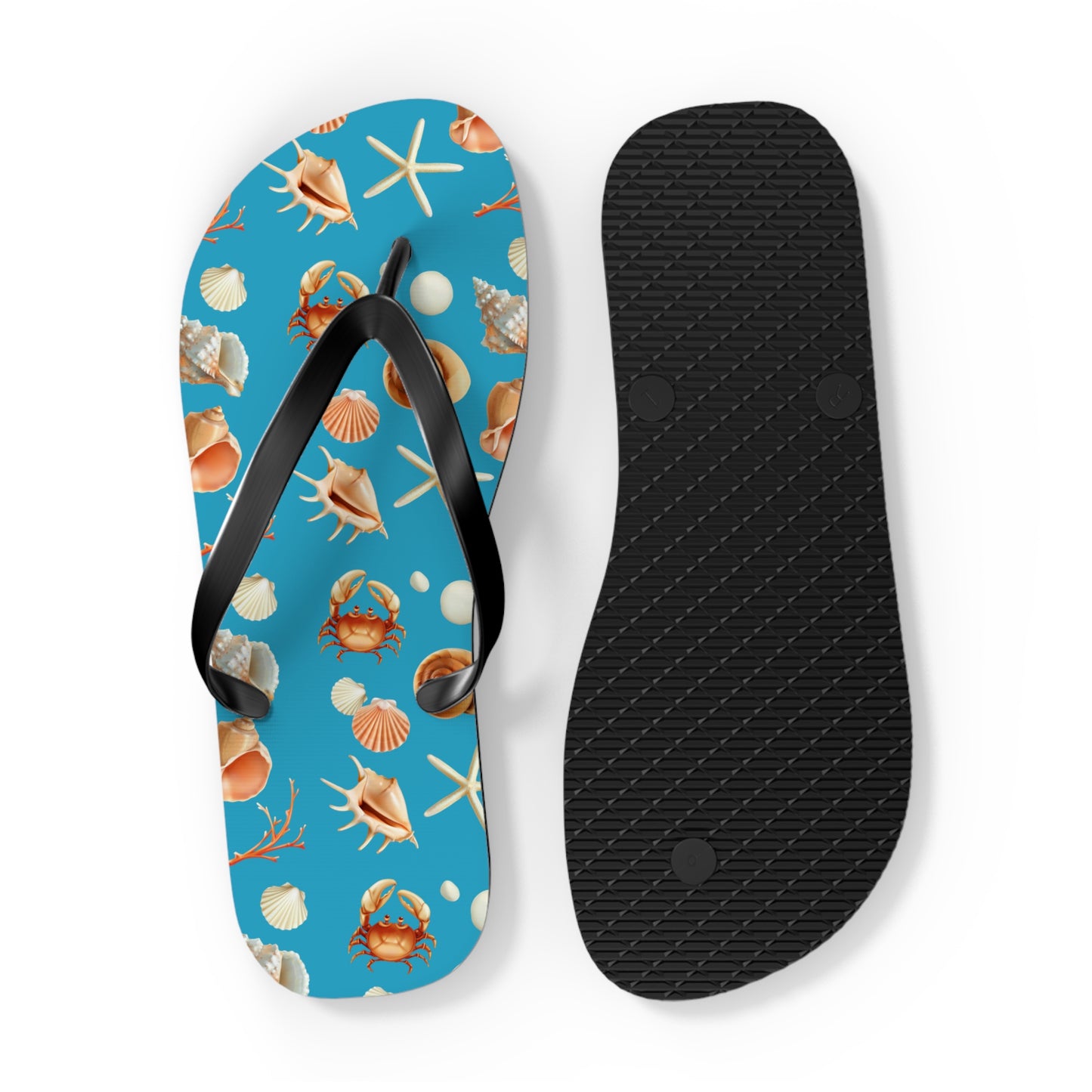 Sea Shells by the Seashore Flip Flops (L - 11/12 US)