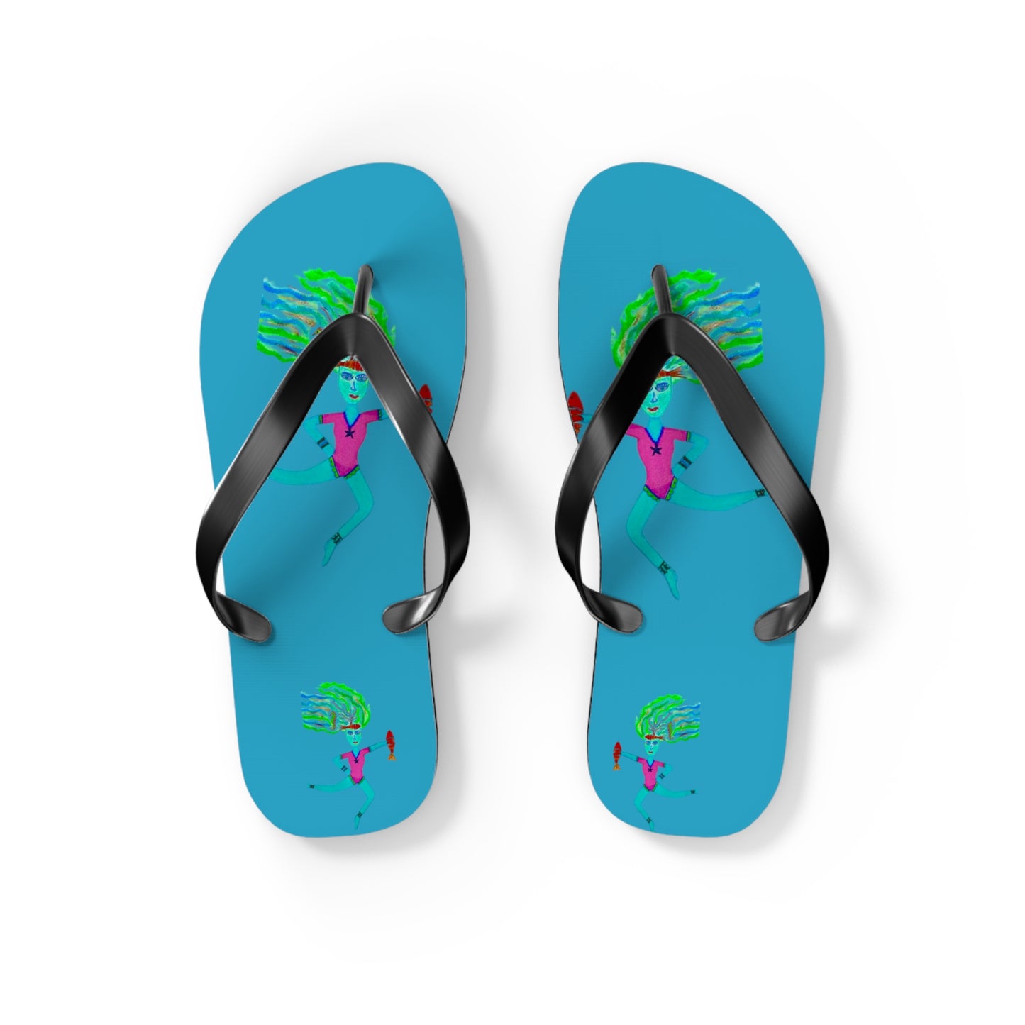 Mer Girls Flip Flops (L) 11-12