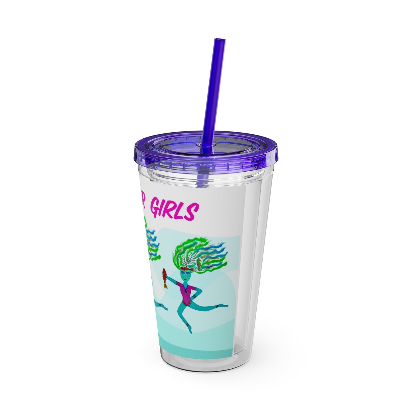 Salty Mer Girls - Sunsplash Tumbler with Straw, 16oz