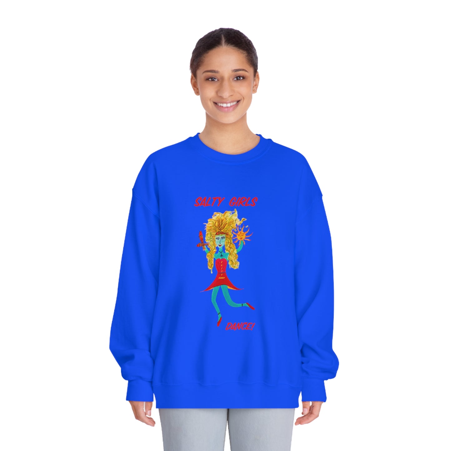 Salty Girls "Dance!" - Adult Unisex DryBlend® Crewneck Sweatshirt