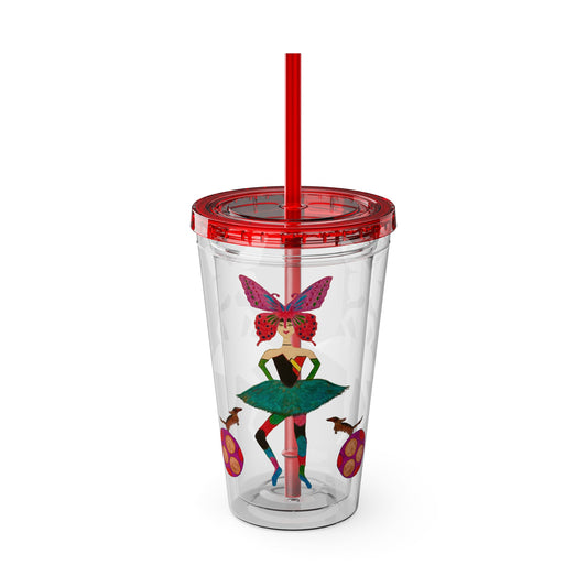 Ballerina Babes - (Lia) Sunsplash Tumbler with Straw, 16oz