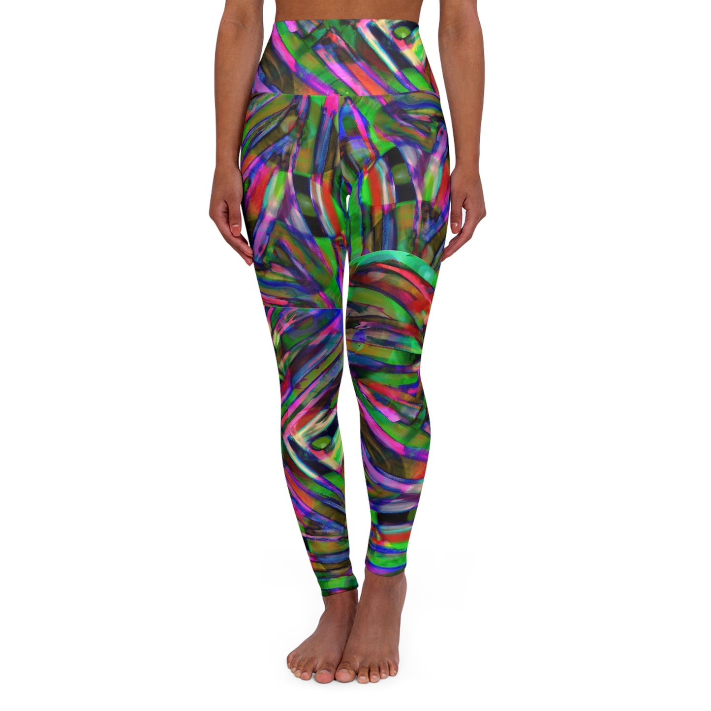 Colored Glass (Purple) - High Waisted Yoga Leggings