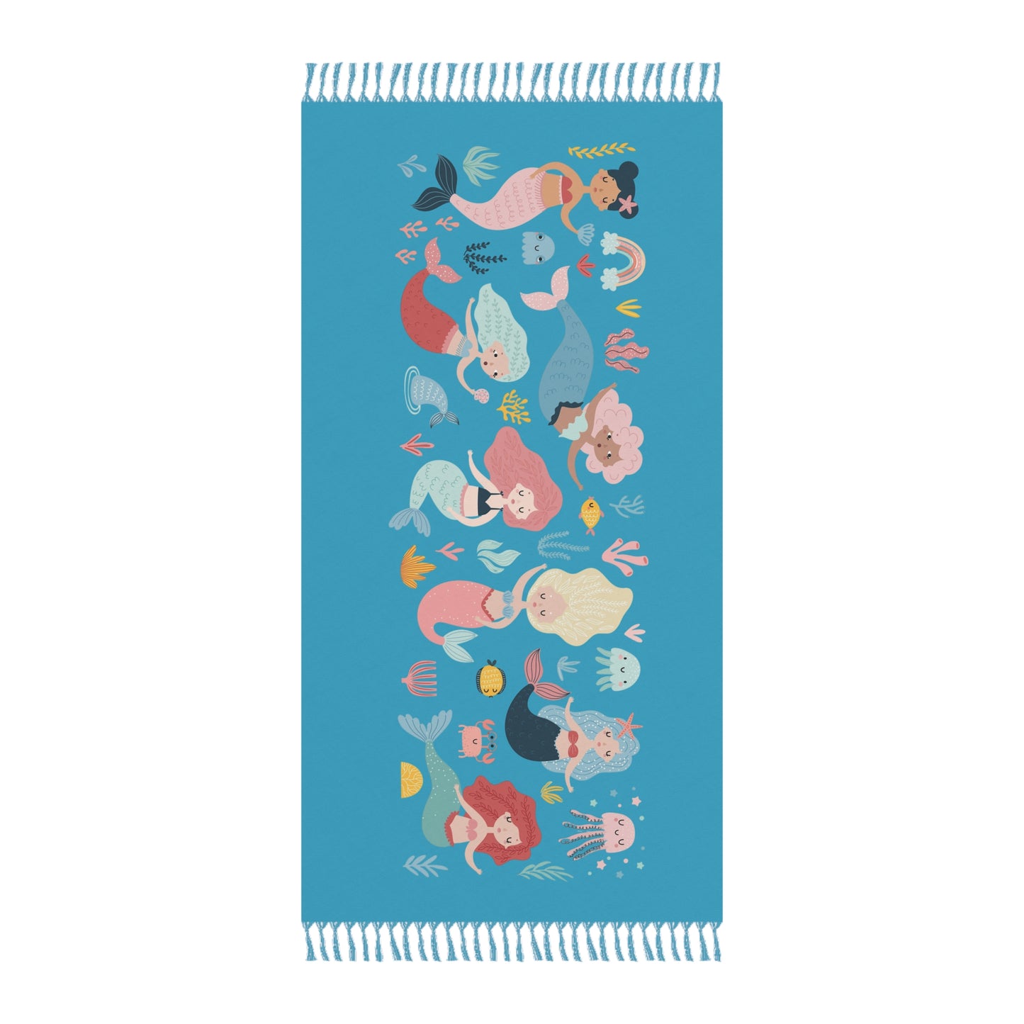 Baby Mermaids Boho Beach Towel #2