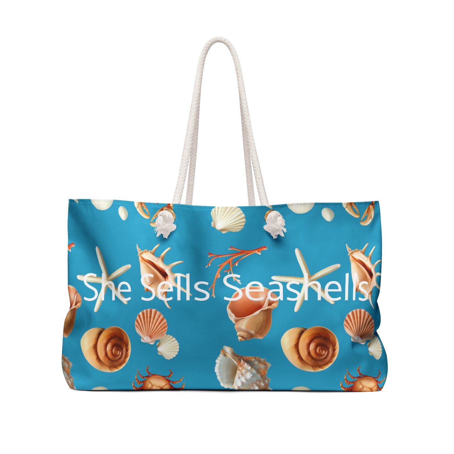 Weekender Bag - "She Sells Seashells"