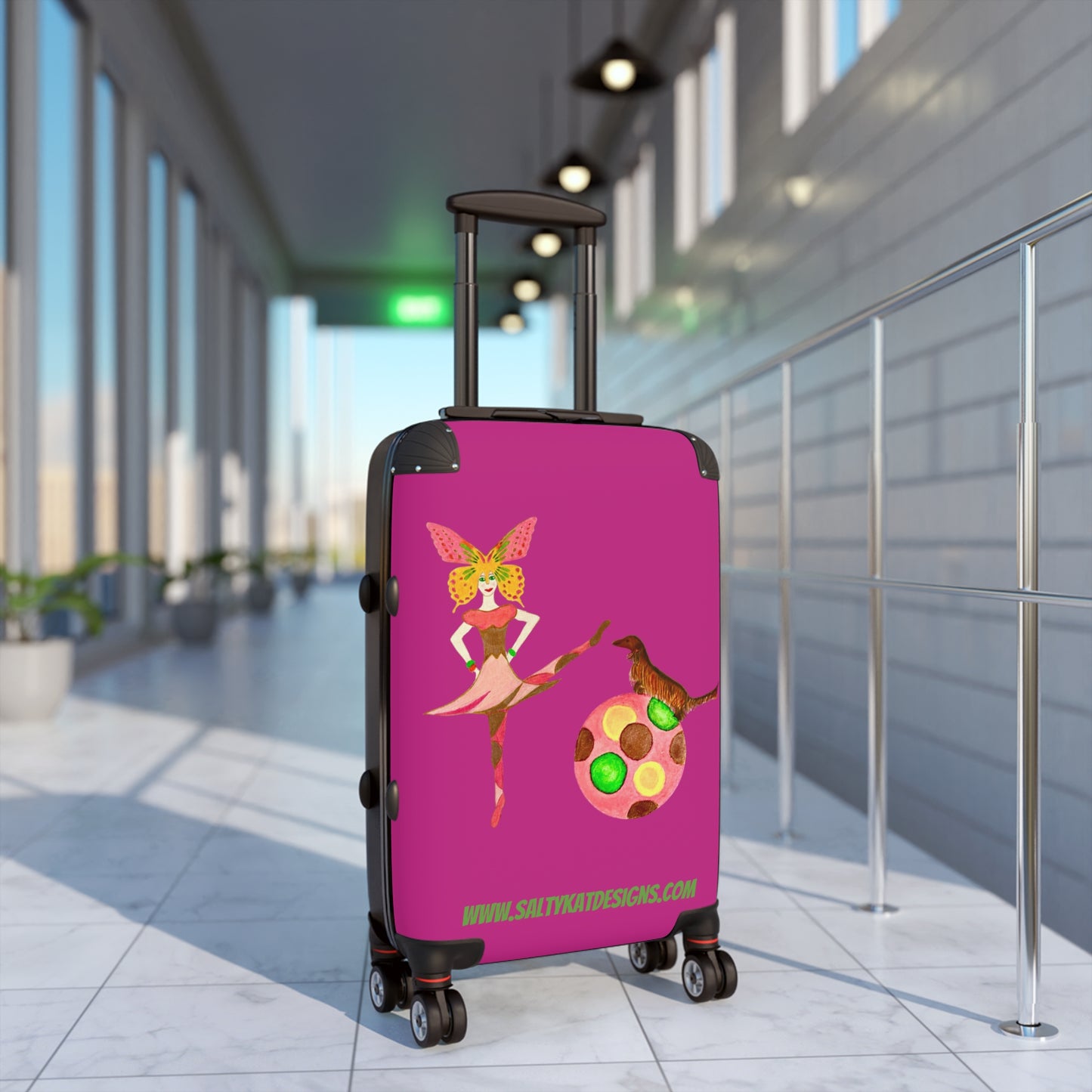 Ballerina and Dancing Dachsund Suitcase