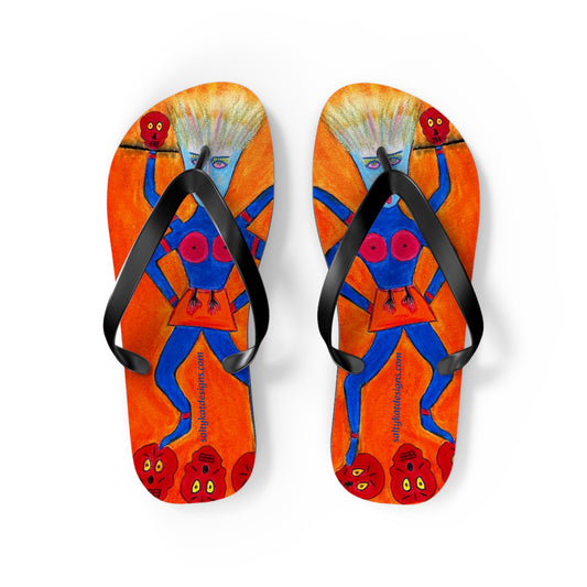 Super Heroine "CRUSH" - Flip Flops (M) 9-10