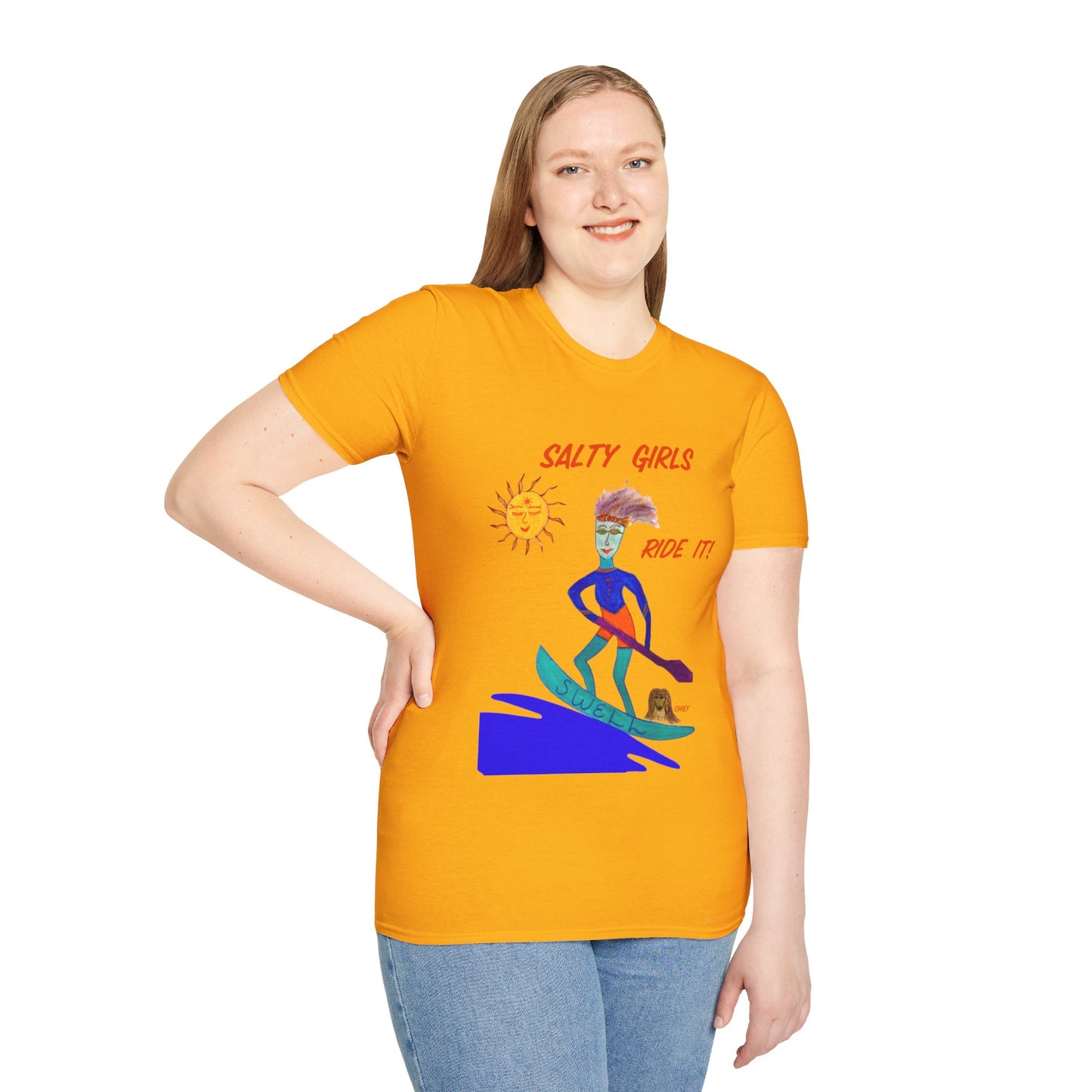 Salty Swell and Chief - "Ride it!" Adult Unisex T