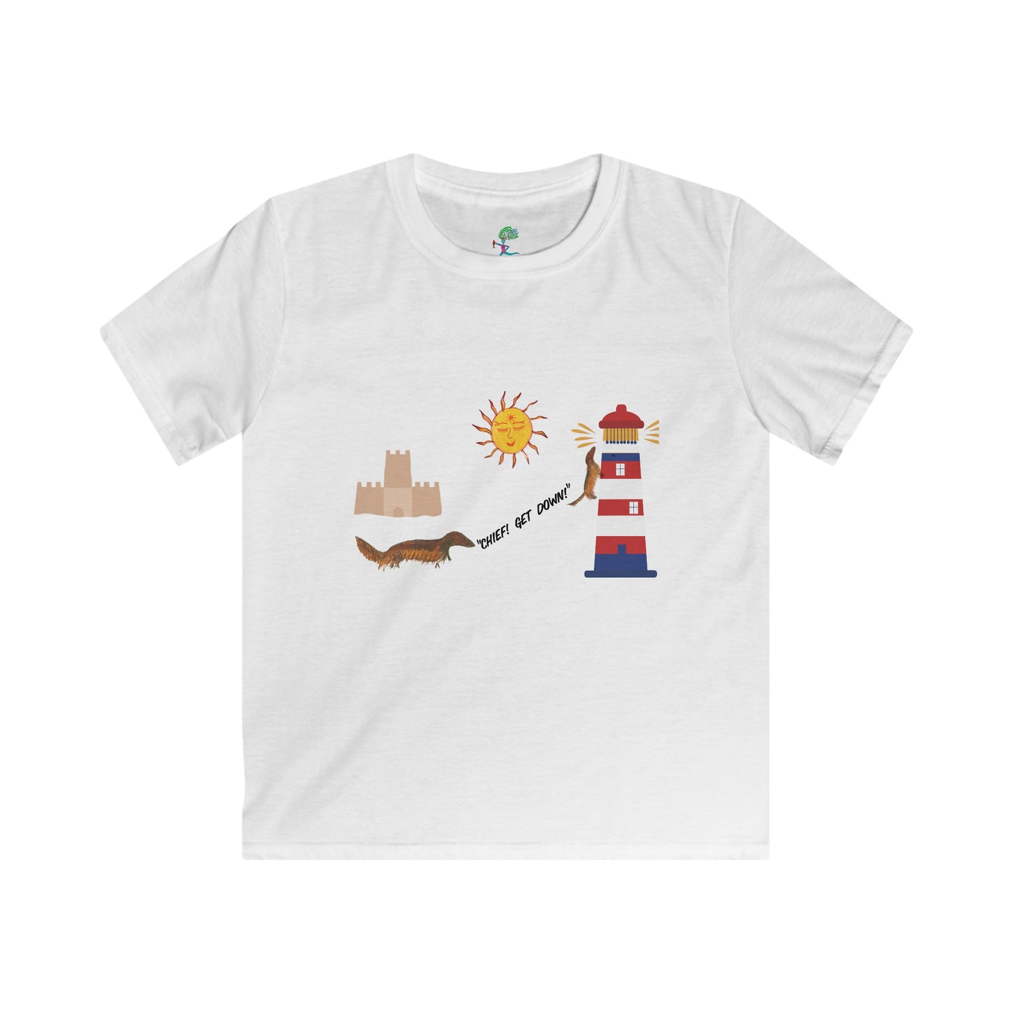 Popeye and Chief "Chief, Get Down," - Kids Softstyle Tee