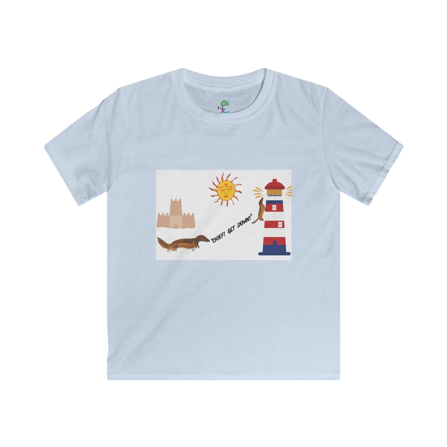 Popeye and Chief "Chief, Get Down," - Kids Softstyle Tee