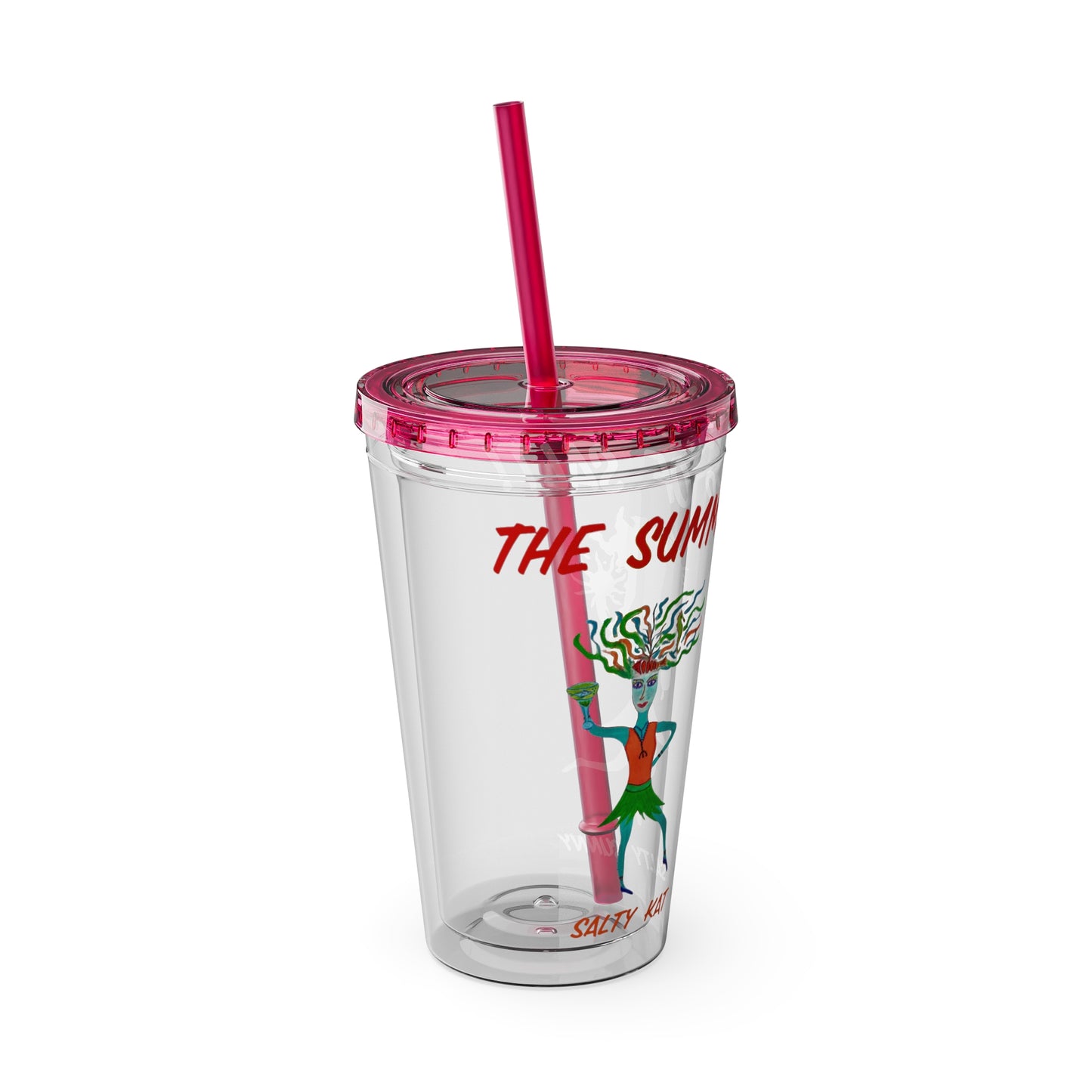 The Summer of Salt - Sunsplash Tumbler with Straw, 16oz