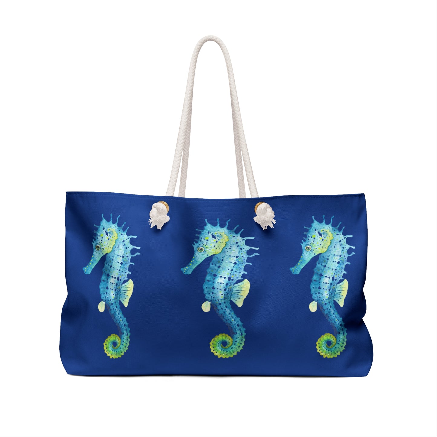 Sea Horse Beach Tote in Navy