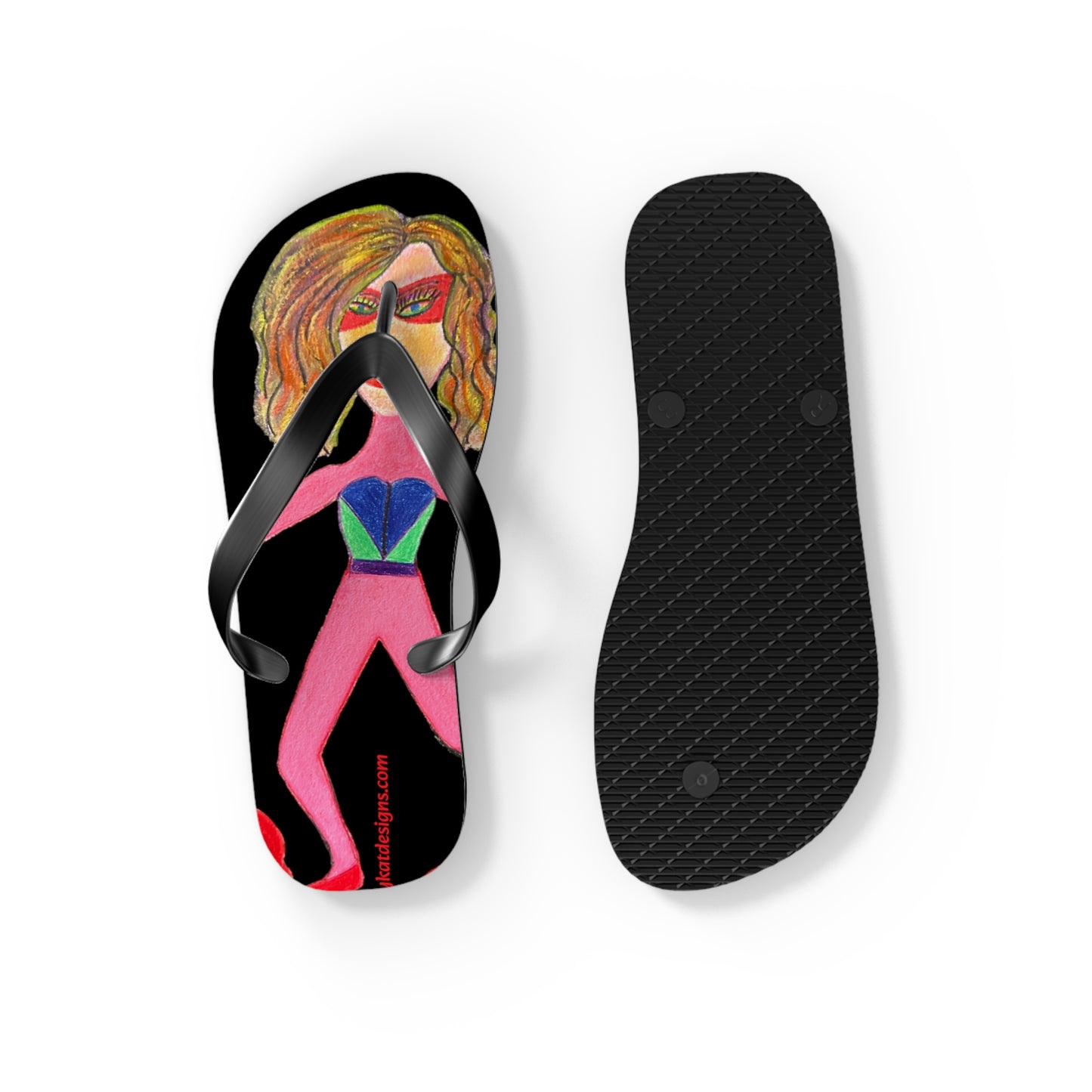 Super Heroine "PUSH" - Flip Flops (L) 11-12