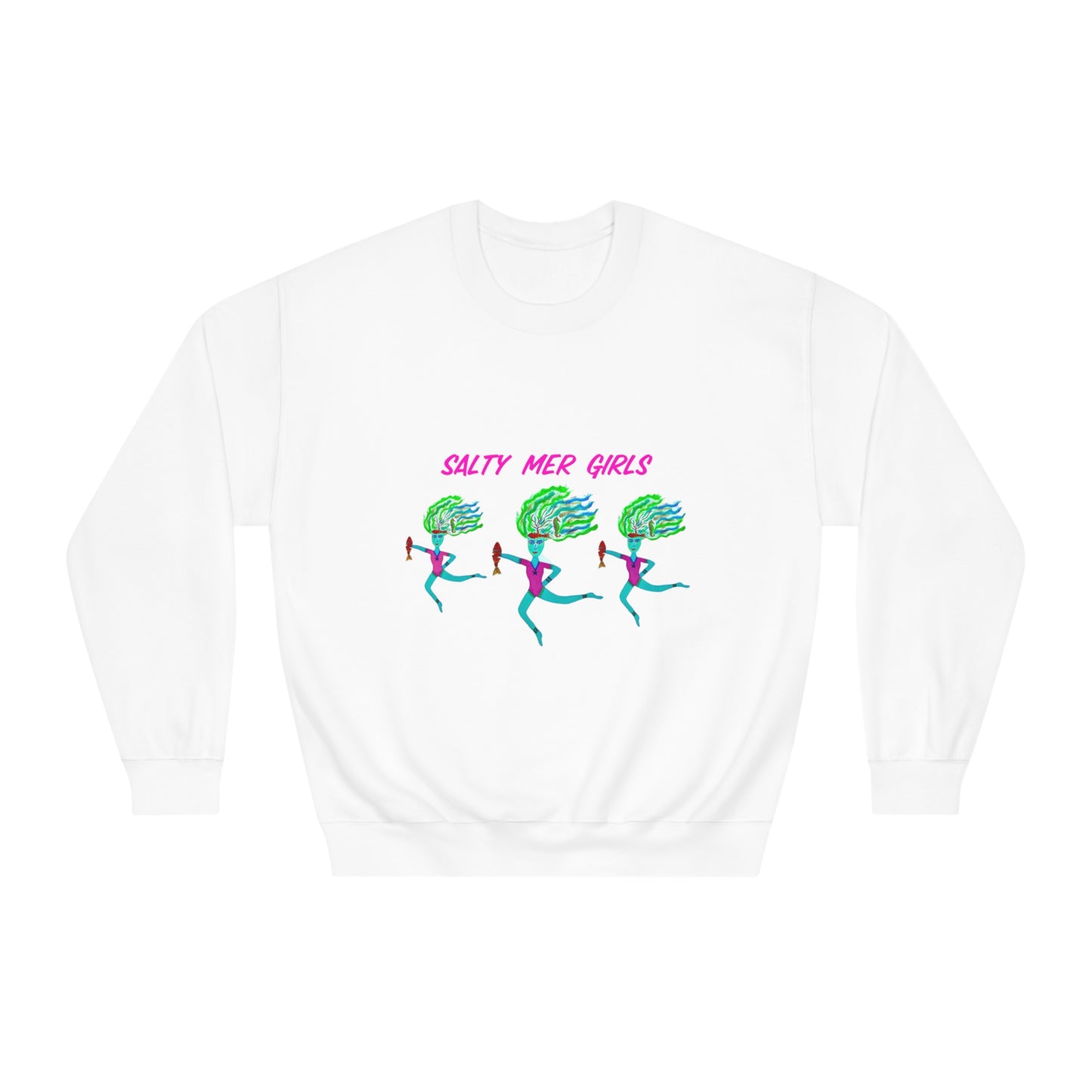 Salty Mer Girls - Adult Unisex DryBlend® Crewneck Sweatshirt