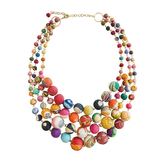 Kantha Beads Necklace (Upcycled Creation)