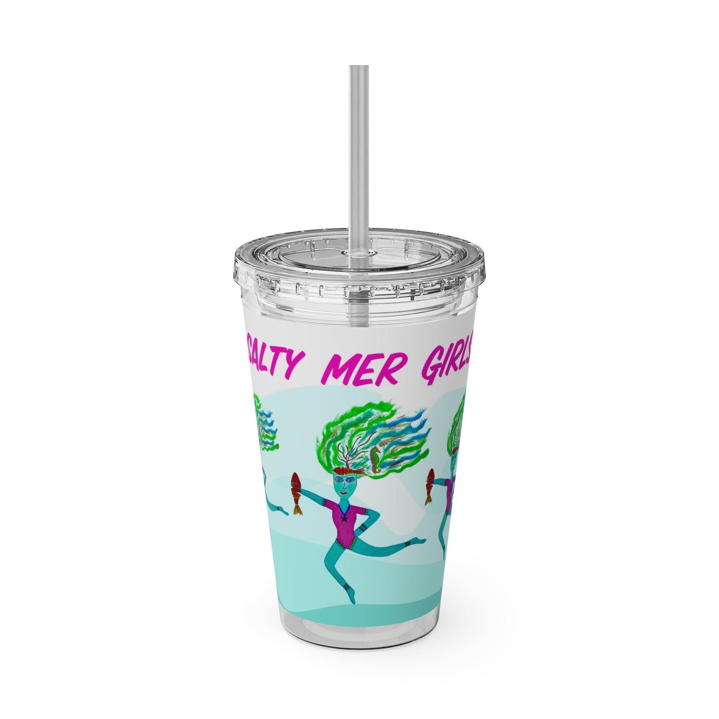 Salty Mer Girls - Sunsplash Tumbler with Straw, 16oz