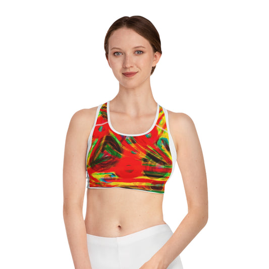 Colored Glass (Red) - Sports Bra