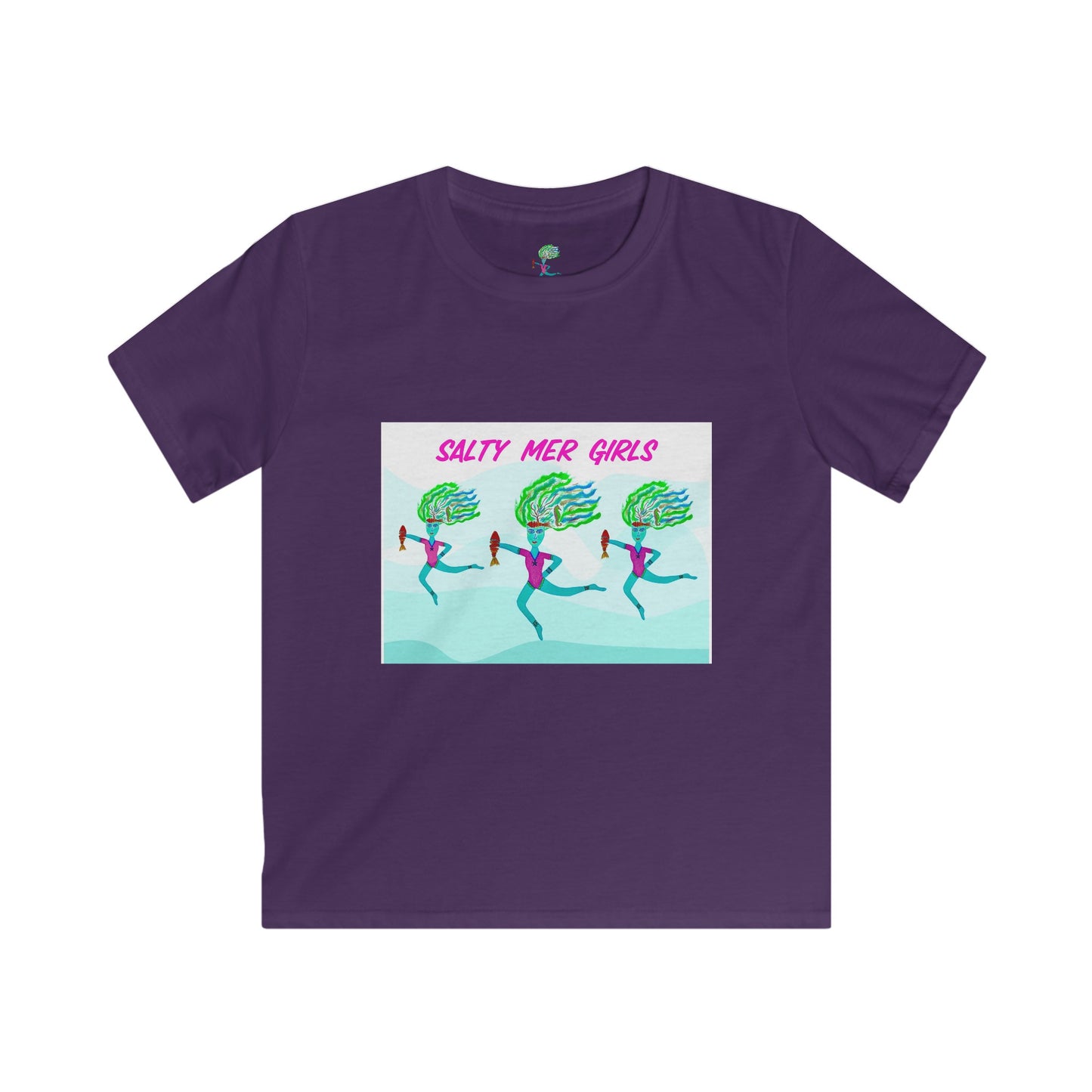 Salty Mer Girls Kids Softstyle Tee