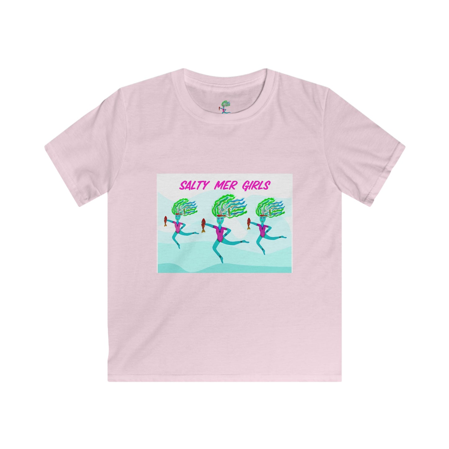 Salty Mer Girls Kids Softstyle Tee